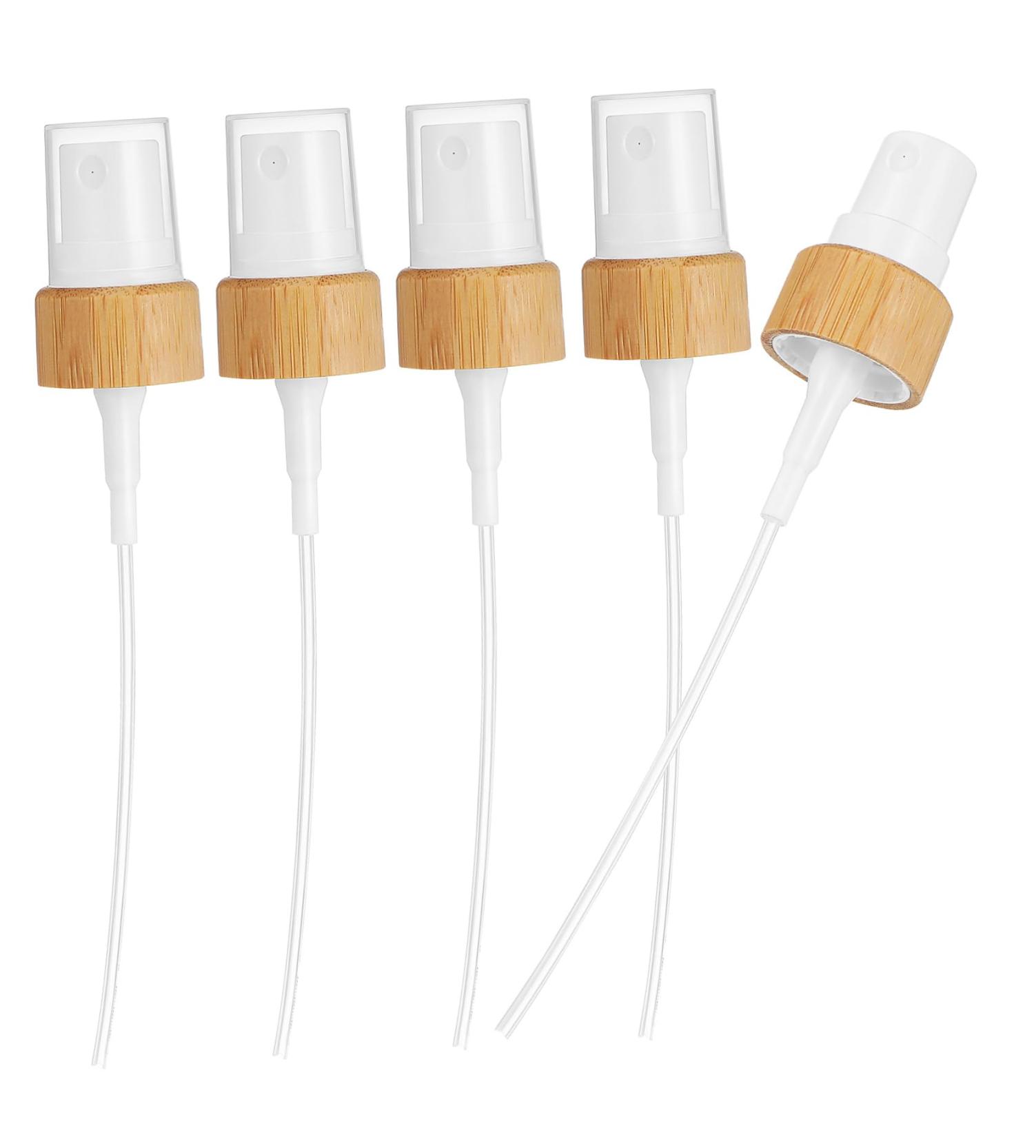 FOYTOKI 5pcs Replacement Spray Bottle Nozzles Spray Bottle Tops Perfume Sprayer Fine Mist Heads Bamboo Trim Leak Seal - Buy Online on GoSupps.com