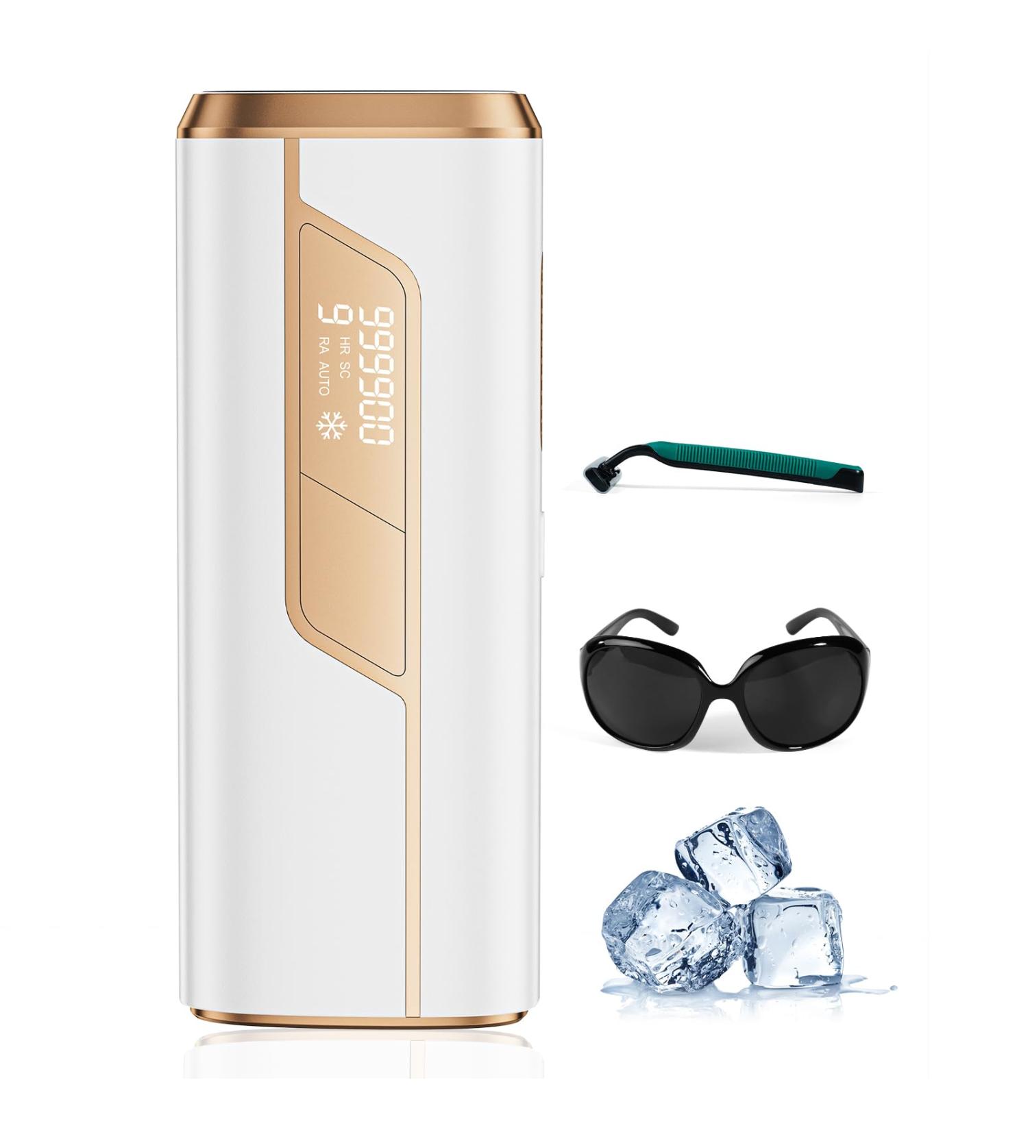 Aopvui Laser Hair Removal with Painless Ice Cooling for Women and Men Permanent At-Home Hair Removal Device 999999 Flashes Hair Remover for Whole Body - Buy Online on GoSupps.com