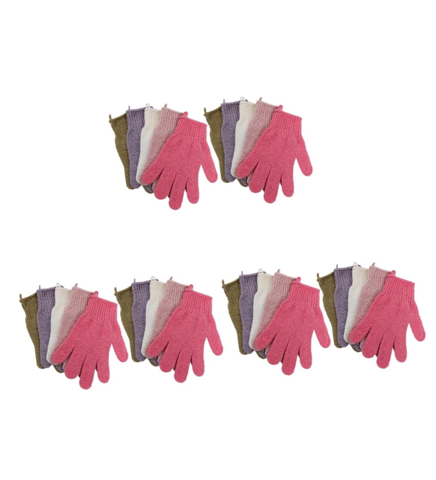 Buy FRCOLOR 15 Pairs Exfoliating Mitten & Bath Scrubber Gloves - Double Sided Shower Towel for International Shipping - Buy Online on GoSupps.com