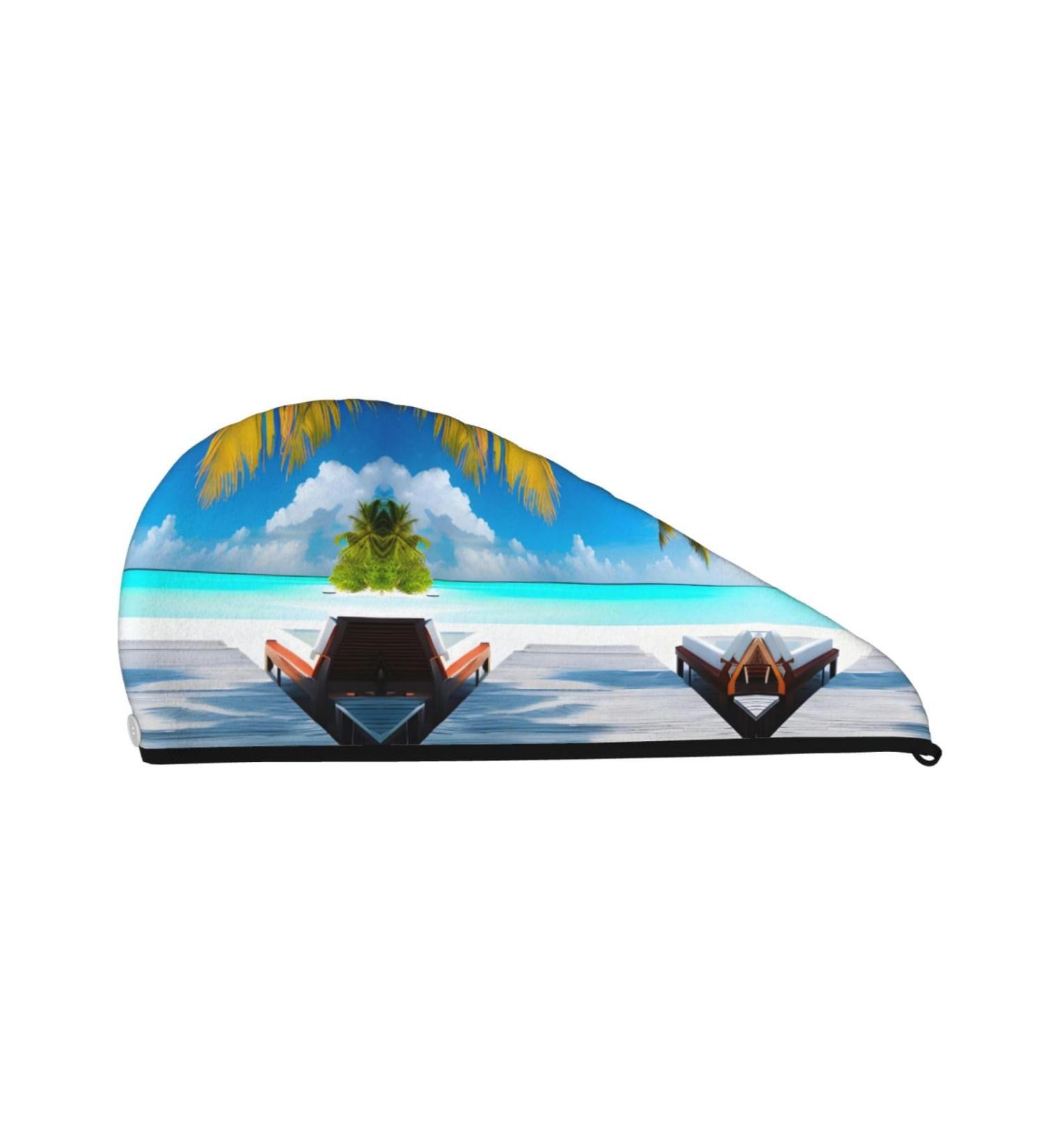 Maldives Holidays Soft Super Absorbent Dry Hair Cap for Women | Quick Dry Elastic Wrap for Long Thick Hair - Buy Online on GoSupps.com