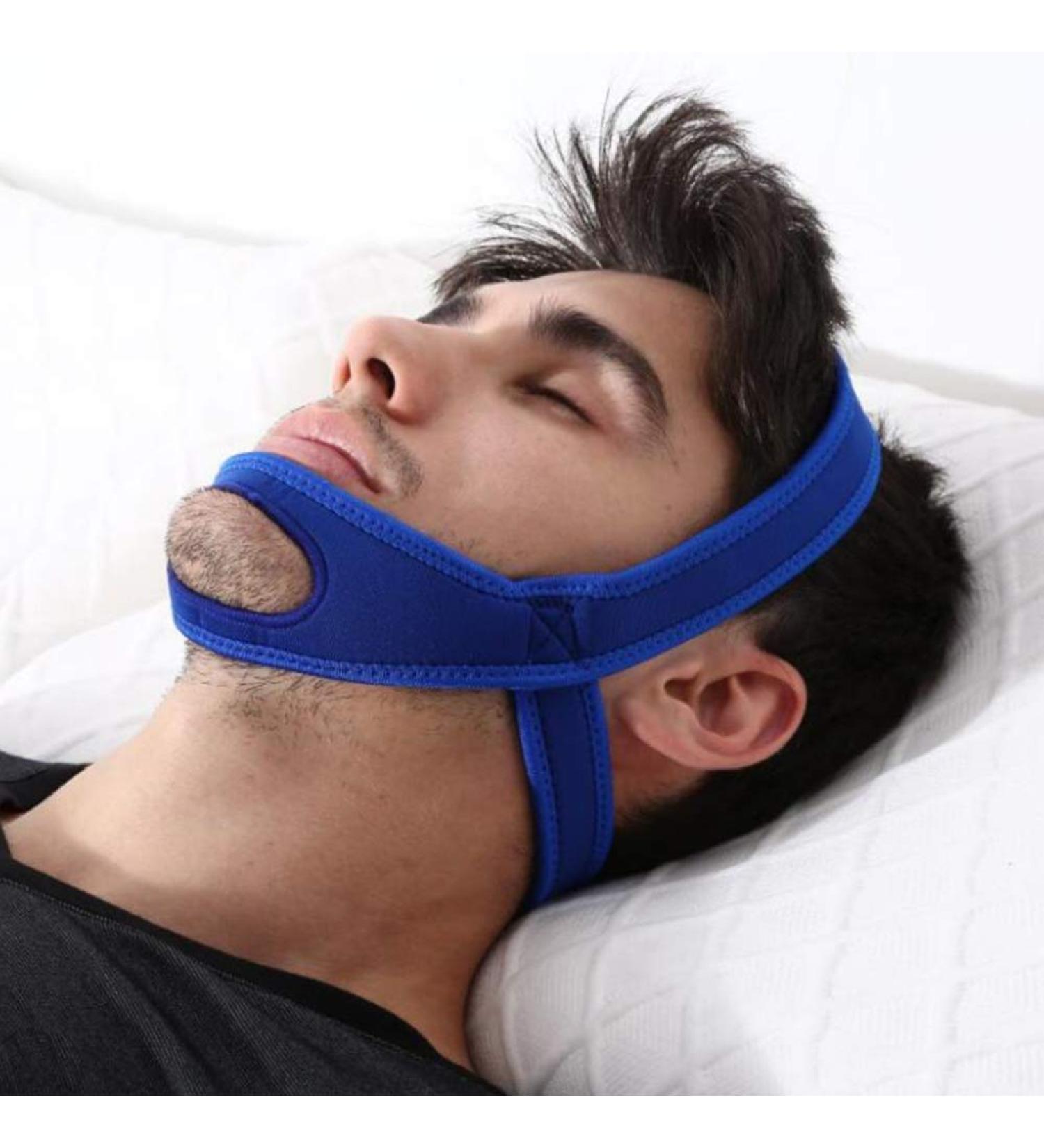 Effective Anti-Snoring Chin Straps - Breathable Snoring Solution Belt (Blue) | Stubborn Snoring Relief Worldwide - Buy Online on GoSupps.com