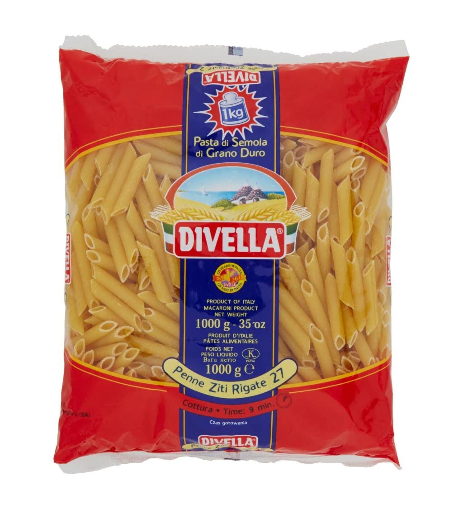  Italian Gourmet E.R. Divella Penne Ziti Rigate N. 27 Durum Wheat Semolina Pasta 500 g + Box Italian Gourmet Tomato Pulp 400 g - Buy Online on GoSupps.com