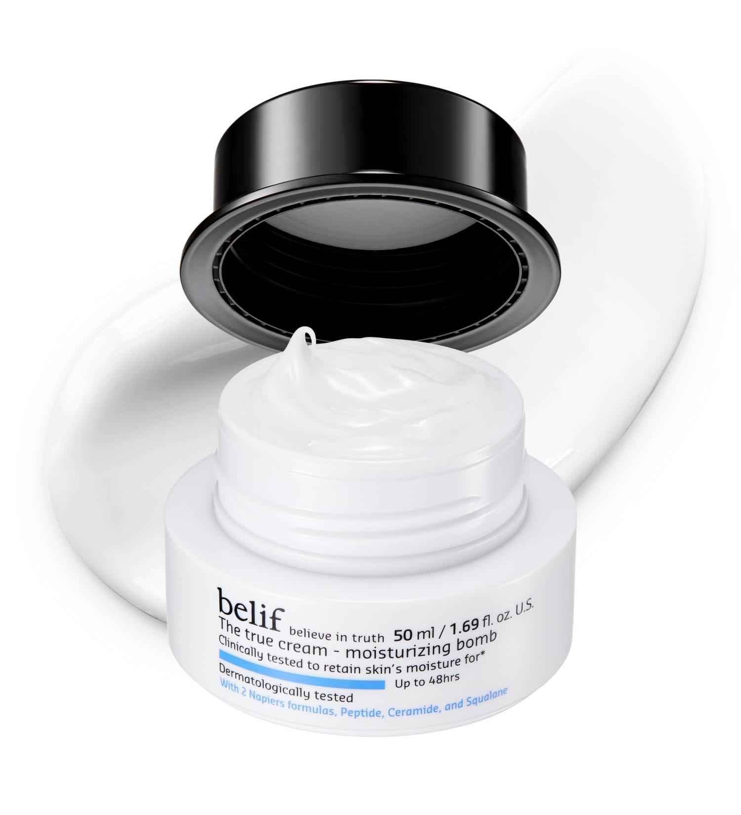 belif Moisturizing Bomb Daily Ceramide Moisturizer with Peptide & Squalane 48hr Hydration & Anti-Aging Cream Milky & Lightweight Restores Skin Barrier Korean Skincare 1.68 fl oz (50ml) New Formula 1.68 Fl Oz (Pack of  - Buy Online on GoSupps.com