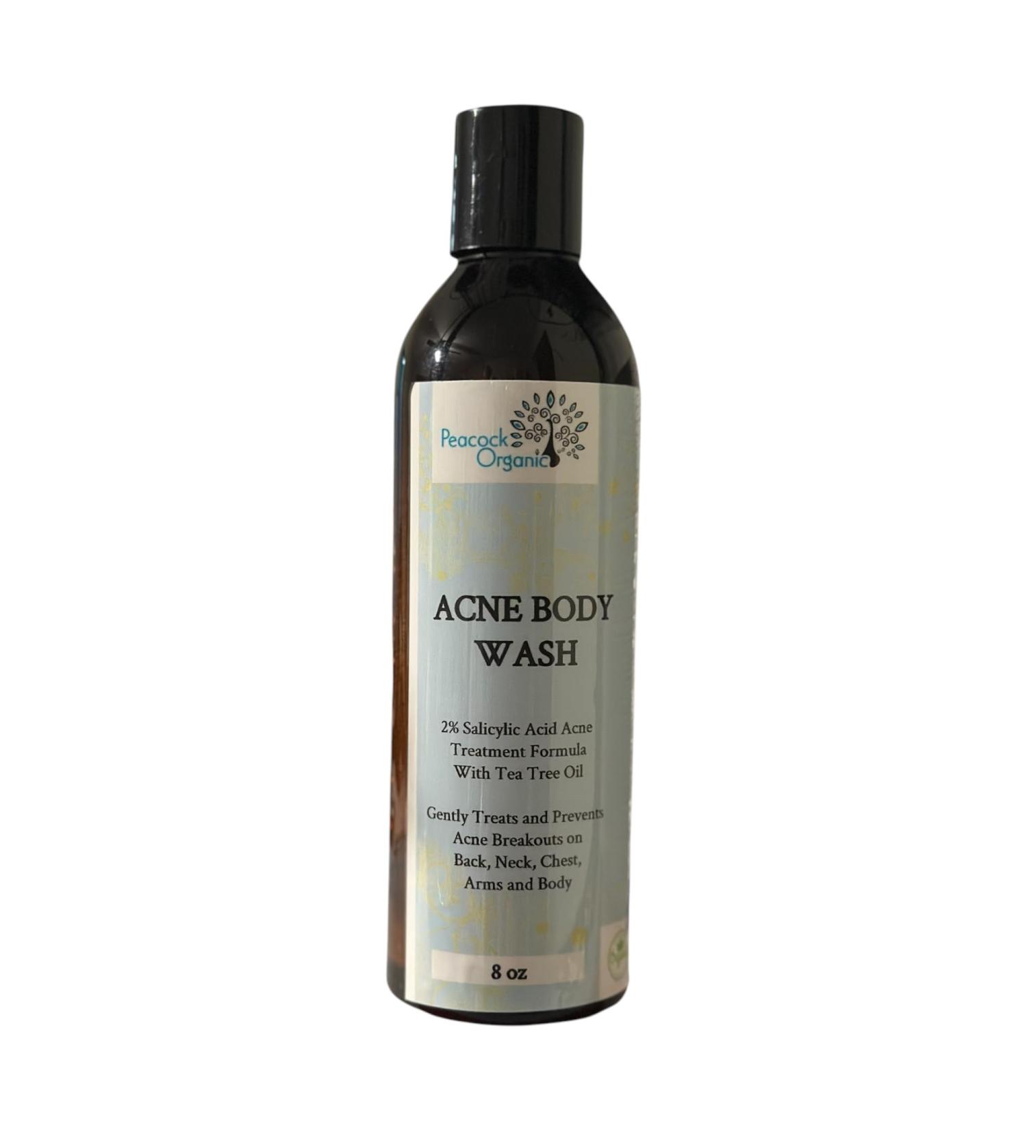 PEACOCK ORGANIC Clear Body Wash - Acne-Prone Skin - Prevents Breakouts - for All Skin Types 13+ - Unscented - 8oz - Buy Online on GoSupps.com