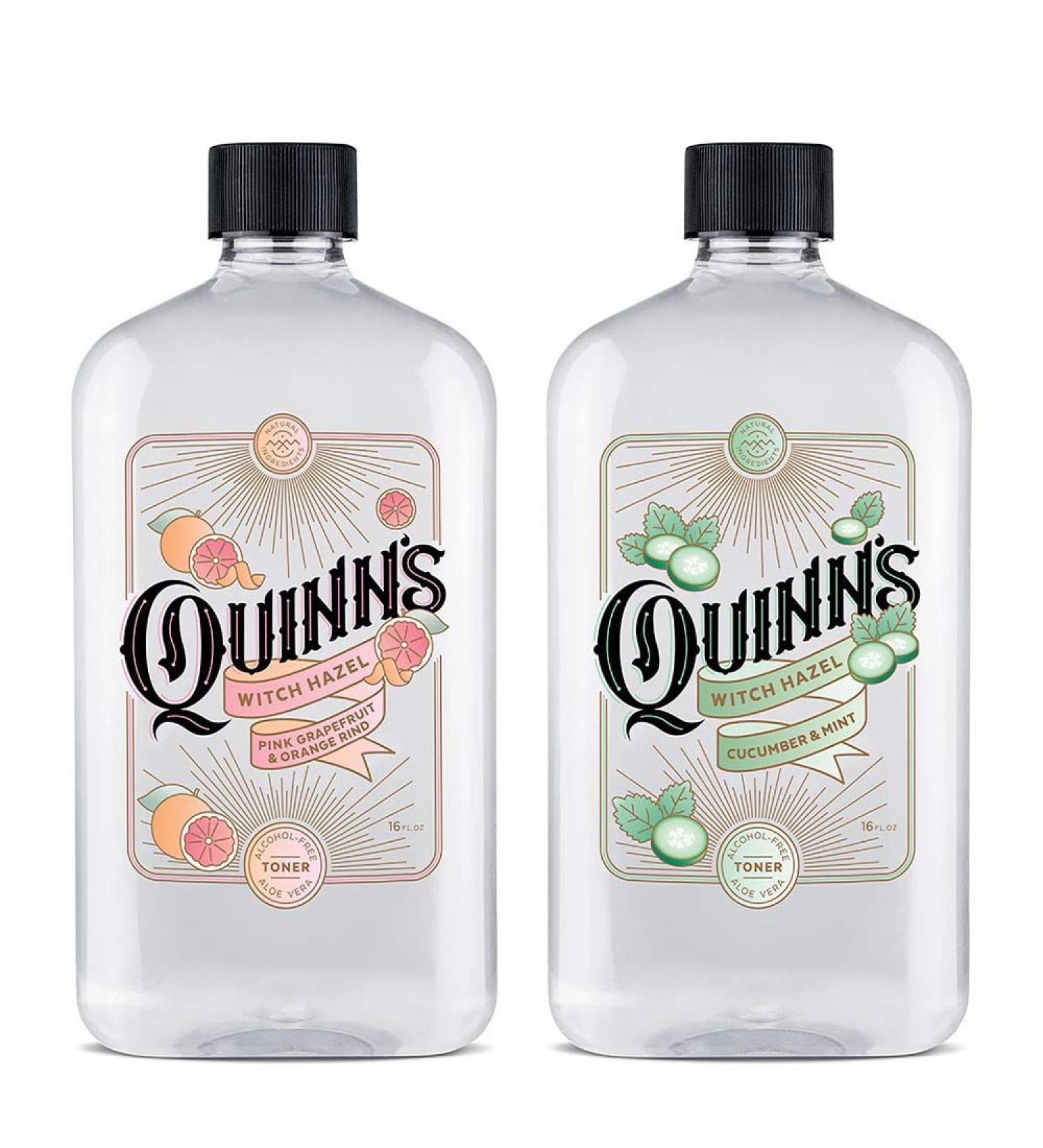 Quinn s Alcohol Free Witch Hazel Pink Grapefruit & Orange Rind 16 oz. & Quinn s Alcohol Free Witch Hazel Cucumber & Mint 16 oz. - Buy Online on GoSupps.com