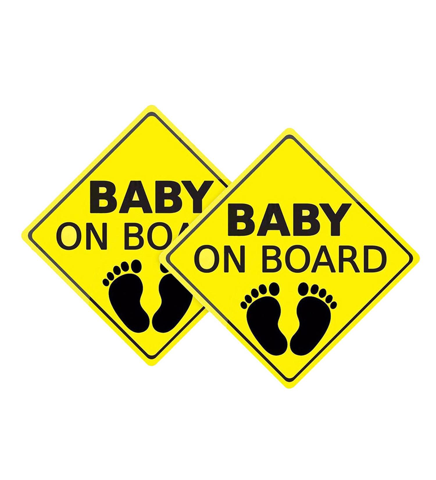 Buy Famkit Baby On Board Car Stickers - Waterproof & Durable Safety Signs (2-Pack 14x14 cm) | International Shipping Available - Buy Online on GoSupps.com