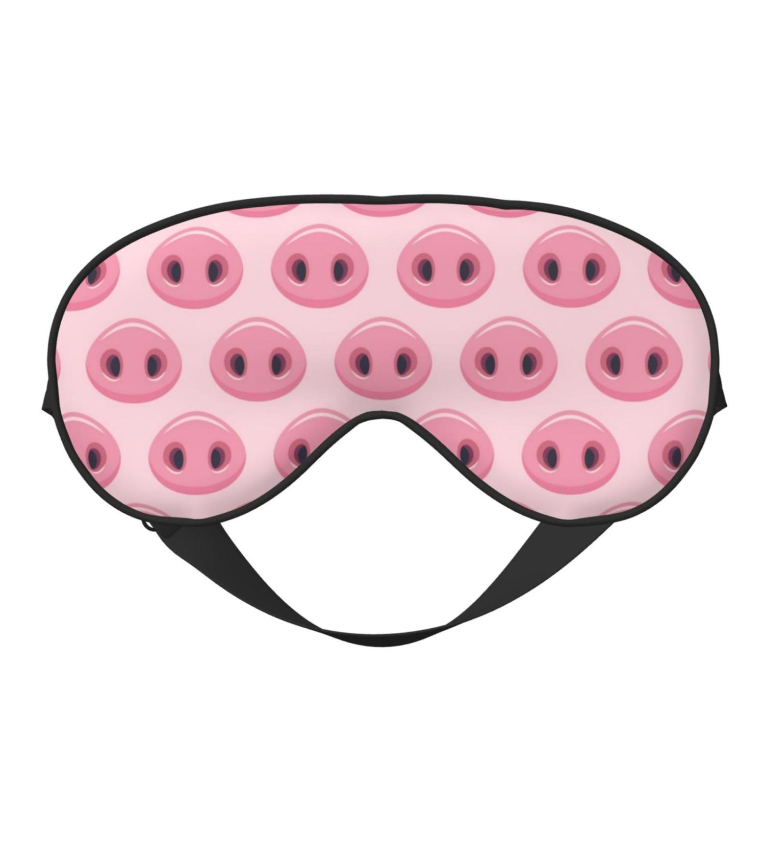 Pig Nose Print Sleep Eye Mask - Soft Eyeshade for Travel & Relaxation | Comfortable Blindfold with Elastic Strap - Buy Online on GoSupps.com