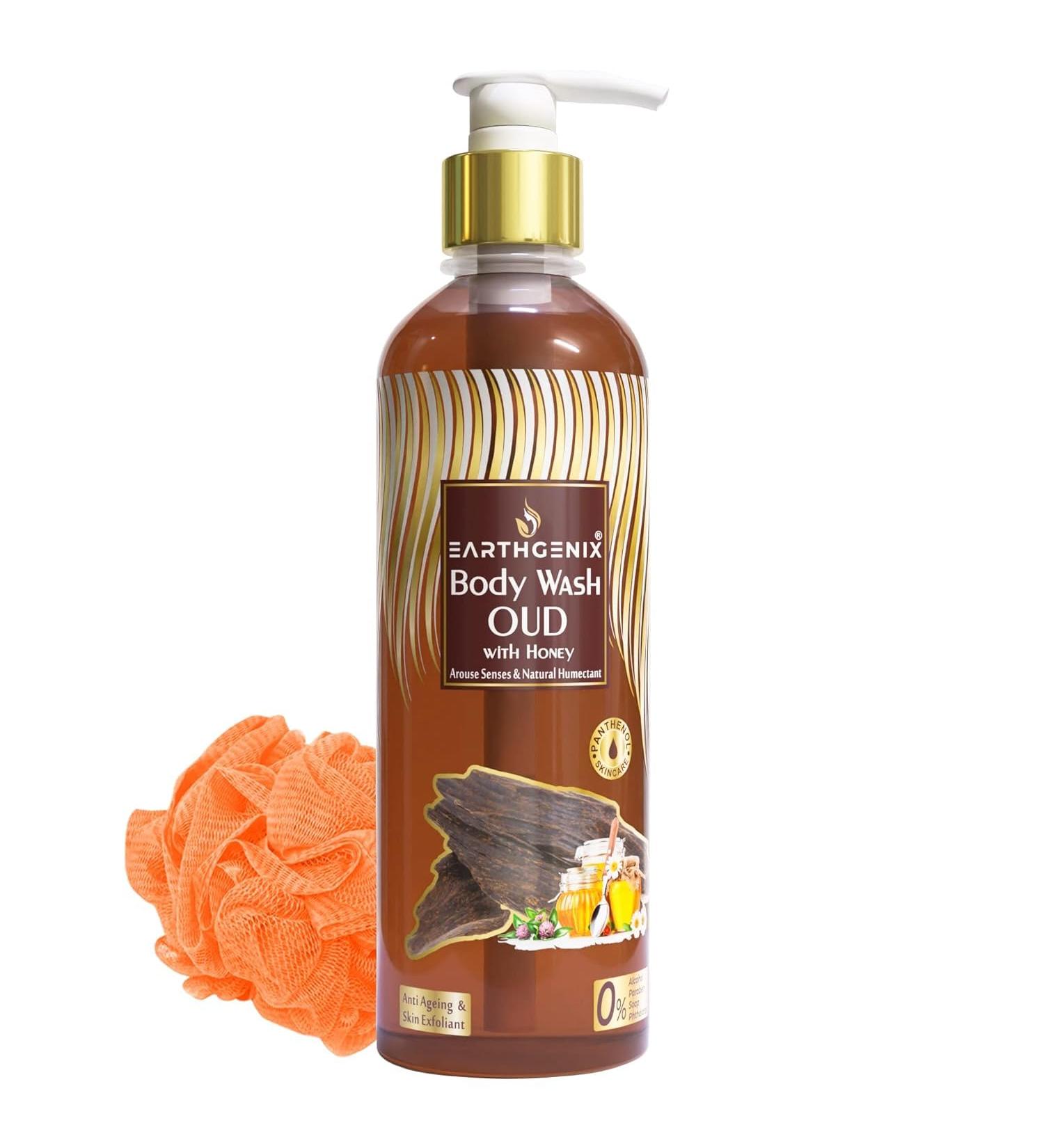Body Wash OUD with Honey - Anti-Aging Exfoliant for All Skin Types | 300ml | Unisex | Loofah Free - Buy Online on GoSupps.com