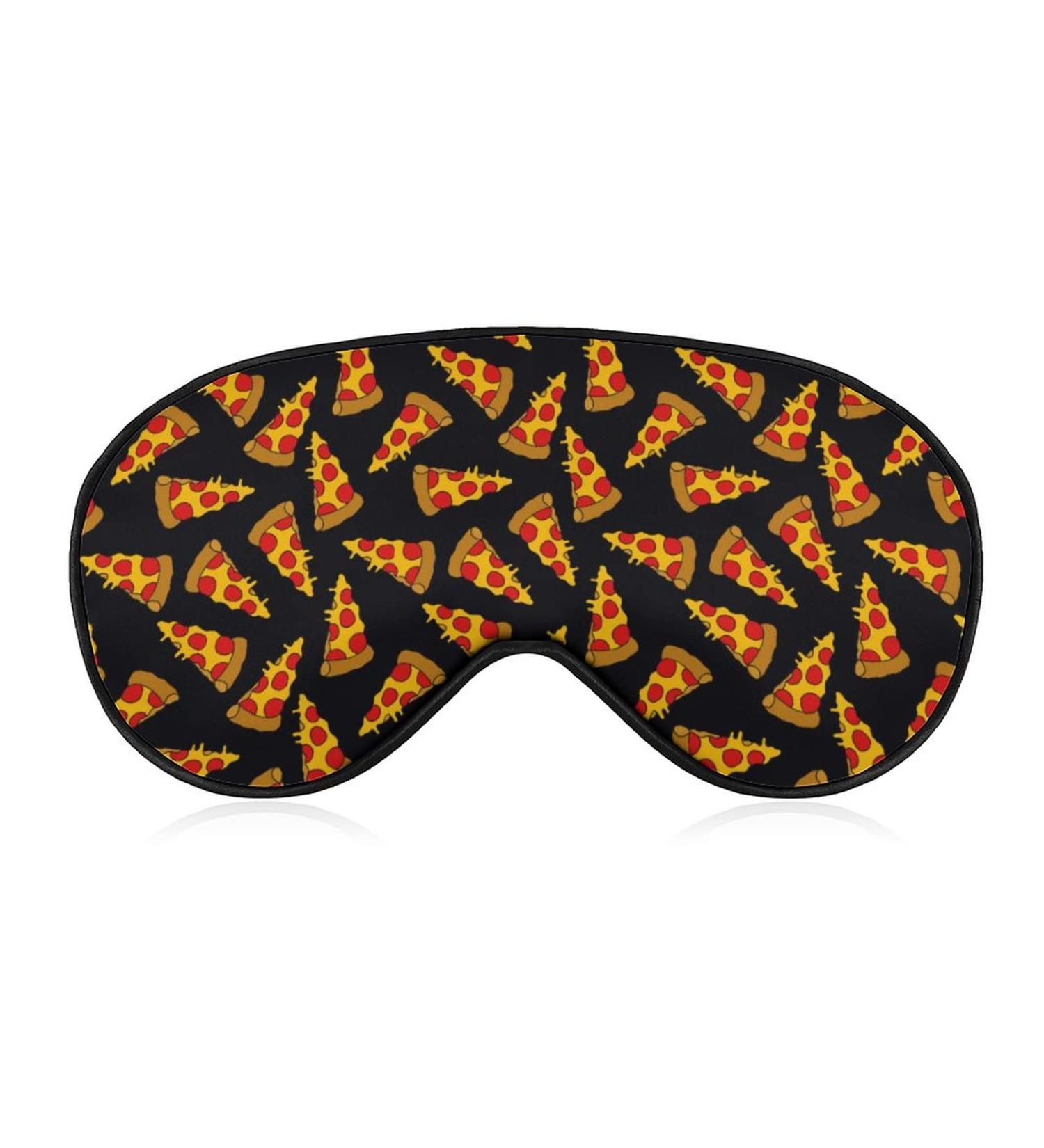 Doodle Pizza Sleep Mask for Women | Adjustable Eye Shades with Elastic Strap Perfect for Travel & Sleep - Buy Online on GoSupps.com