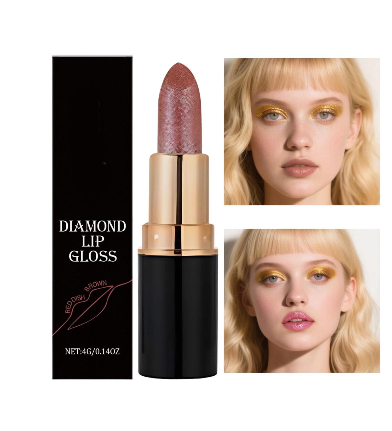  Zibeem Zibeem Glitter Lipstick Waterproof Moisturizing Beauty Cosmetics Sparkling Lipstick and Glossy Lip Gloss | For Everyday Wear Work Dates Travel etc. - Buy Online on GoSupps.com