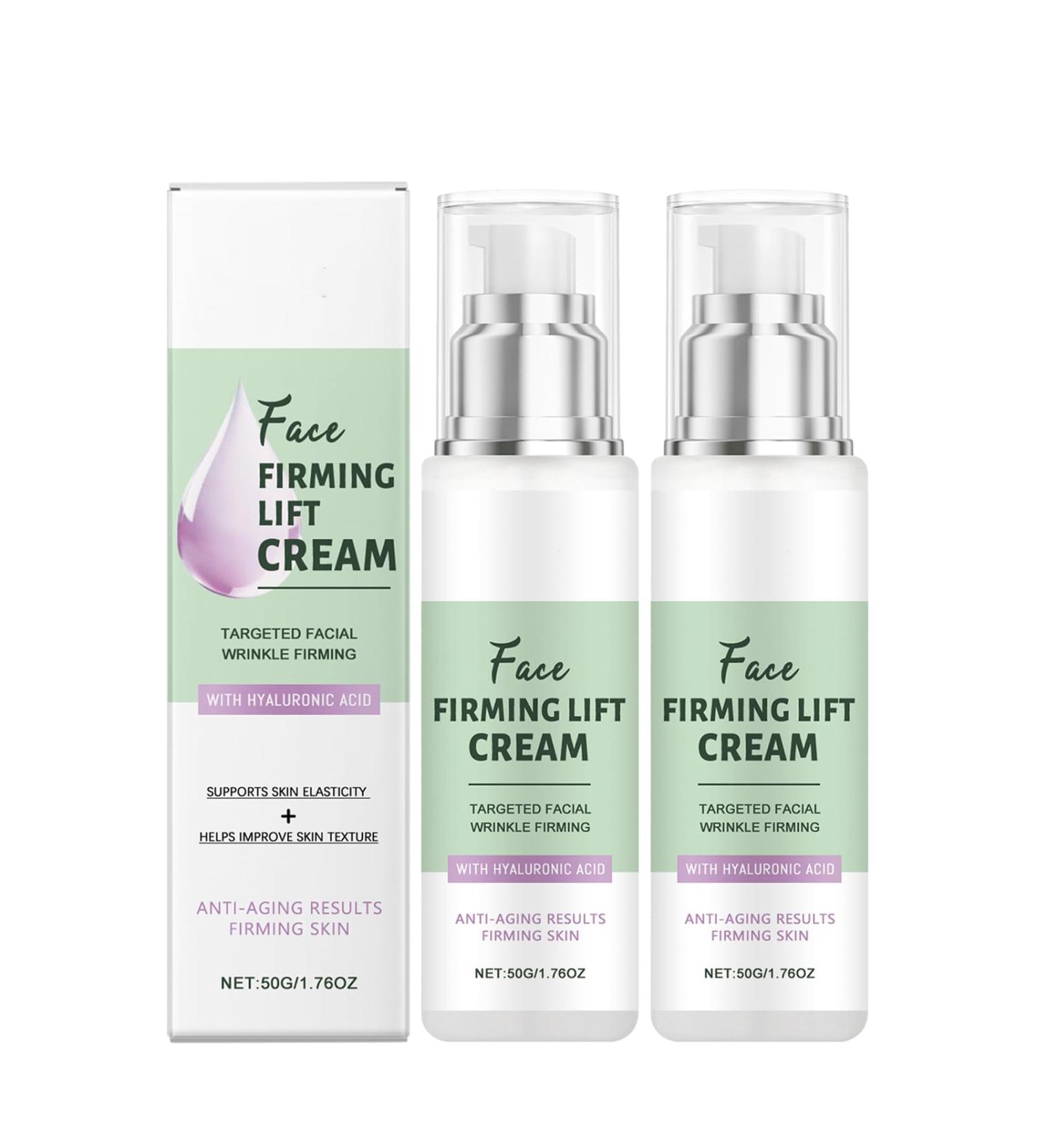  YUNFAX Face Firming Lift Cream Anti-Aging Skin Tightening Anti-Wrinkle Cream Instant Face Lift Daily Moisturizer for Fine Lines & Sagging Skin Morning Nighttime for All Skin Types (50g) (2PCS) - Buy Online on GoSupps.com