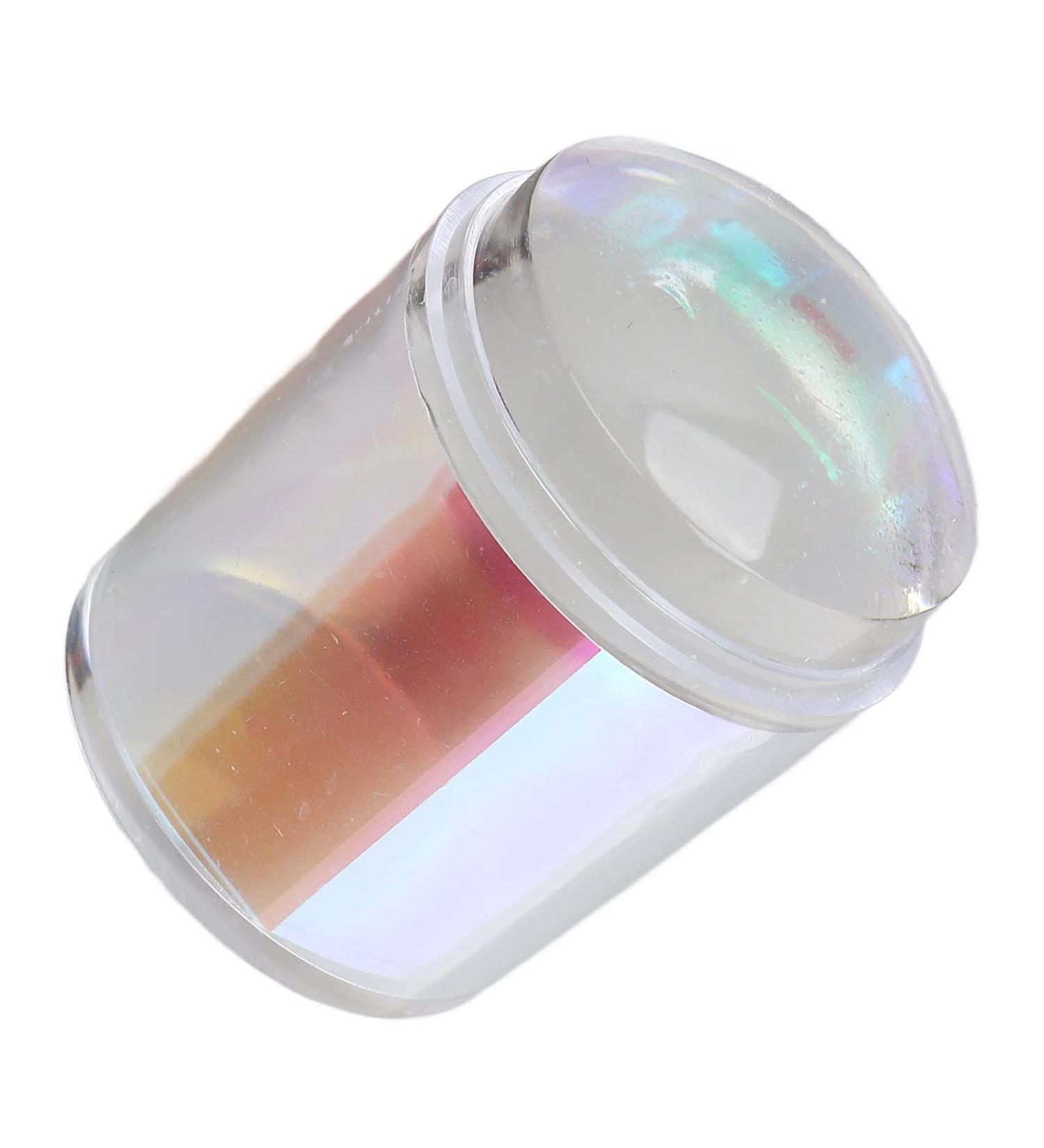 Professional Nail Art Stamper - Silicon Stamp Tool for Home Salon | Transparent Clear Nail Art Kit with Plates for French Smile Line - Buy Online on GoSupps.com