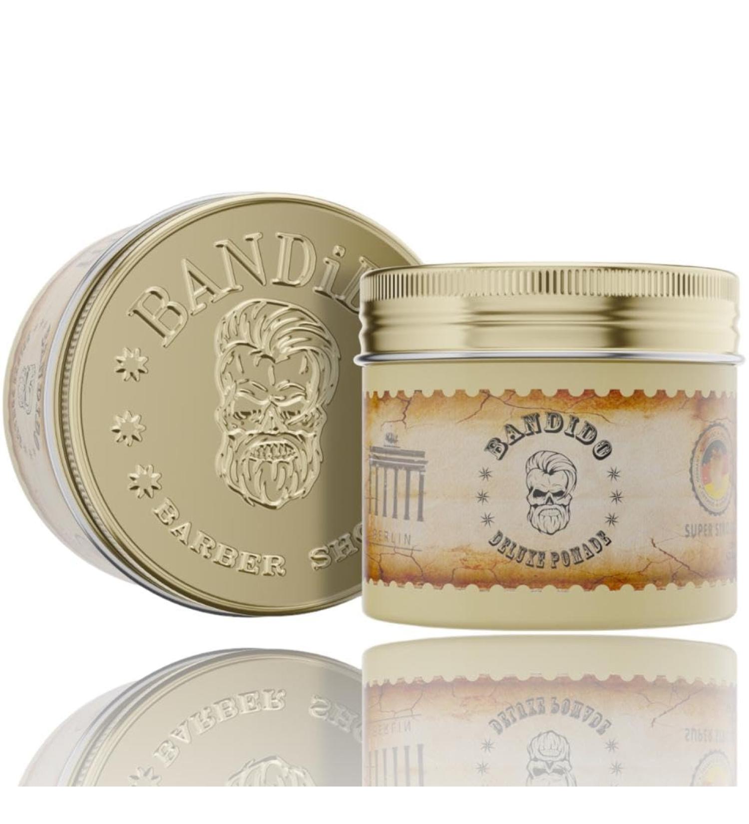 Bandido Deluxe Pomade - Cire coiffante pour homme - 125 ml - Tenue forte - base d'eau - Beau parfum - Brillance - Wet Look Designs - Buy Online on GoSupps.com