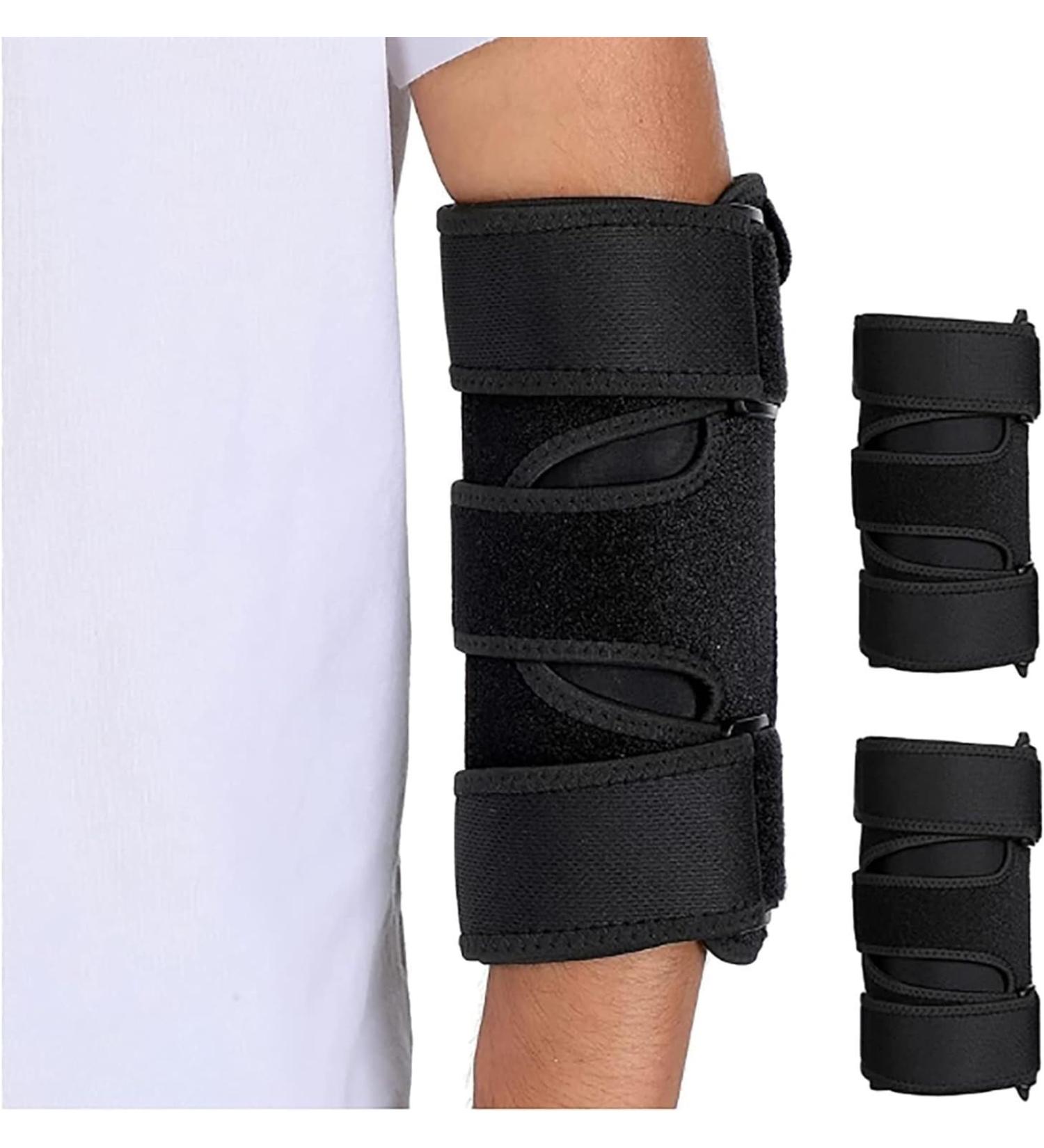 Elbow Guard Compression Brace - Adjustable Support & Protector for Tennis Golf Gym | Night Sleep Support for Men & Women - Buy Online on GoSupps.com