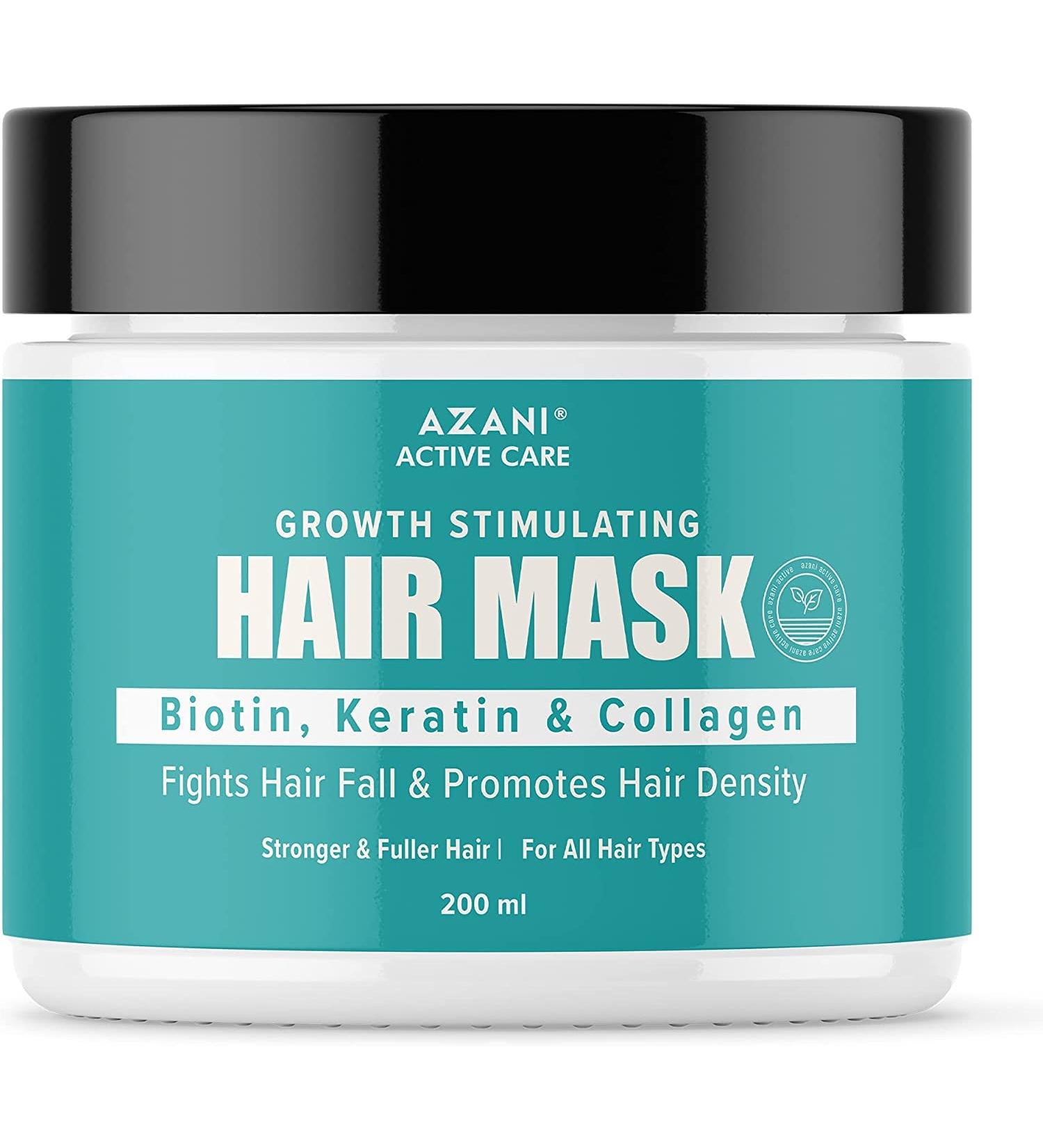 Azani Biotin Collagen Keratin Hair Mask | Repair & Growth | Deep Conditioning for Thin, Dry, Damaged Hair | 6.76 OZ - Buy Online on GoSupps.com