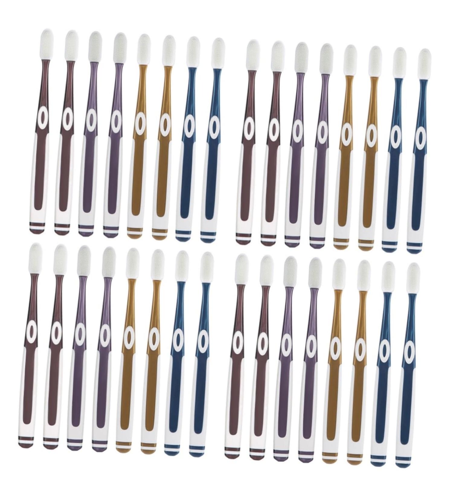 Buy Tovinanna 32 Stk Nano Toothbrush Set - Medium Cleaning & Travel Toothbrushes with Coal & Adult Heads - Buy Online on GoSupps.com