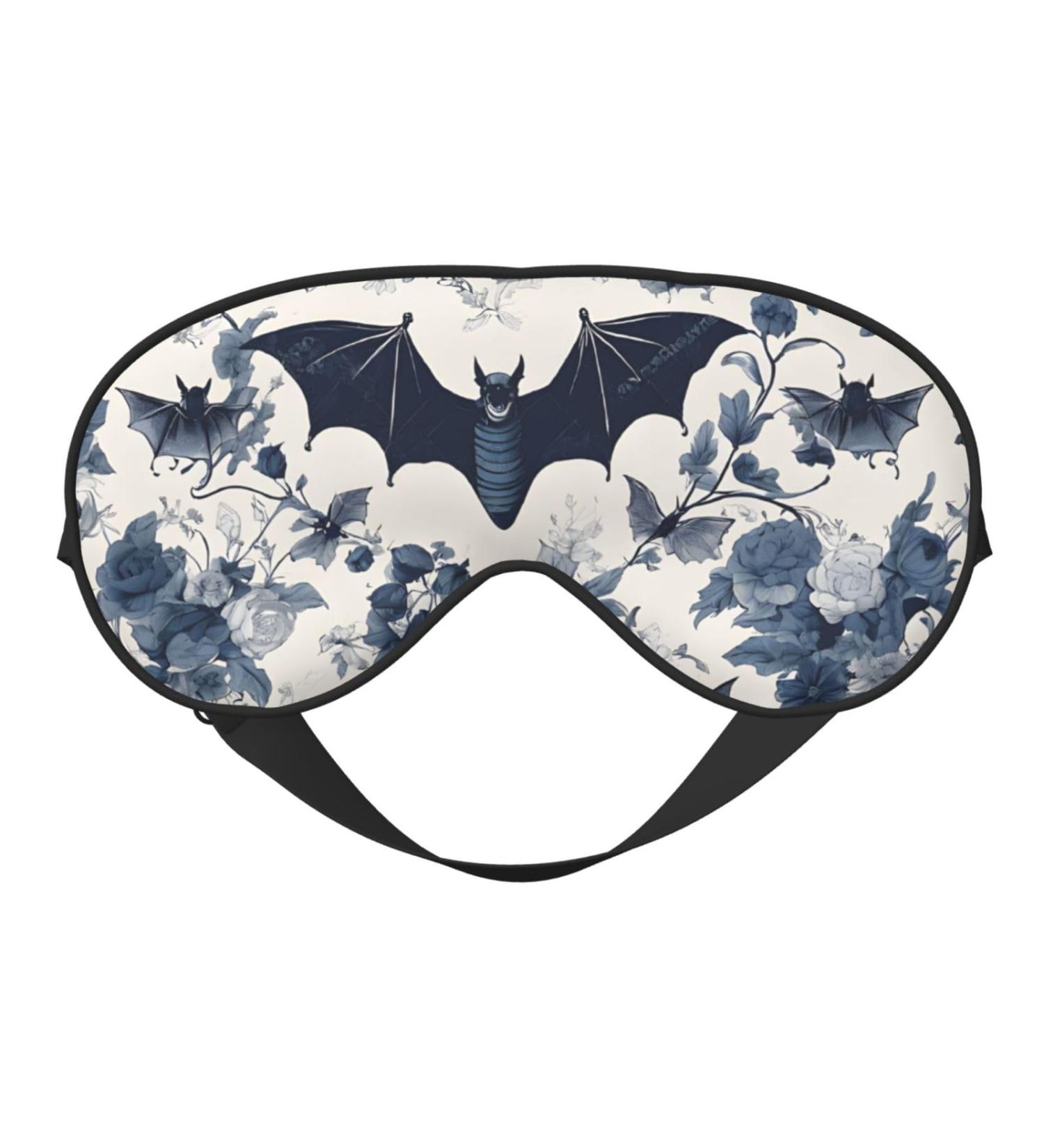 Bat Pattern Sleep Mask - Reusable Soft Blackout Eye Mask for Better Sleep & Travel | Gifts for Him & Her - Buy Online on GoSupps.com