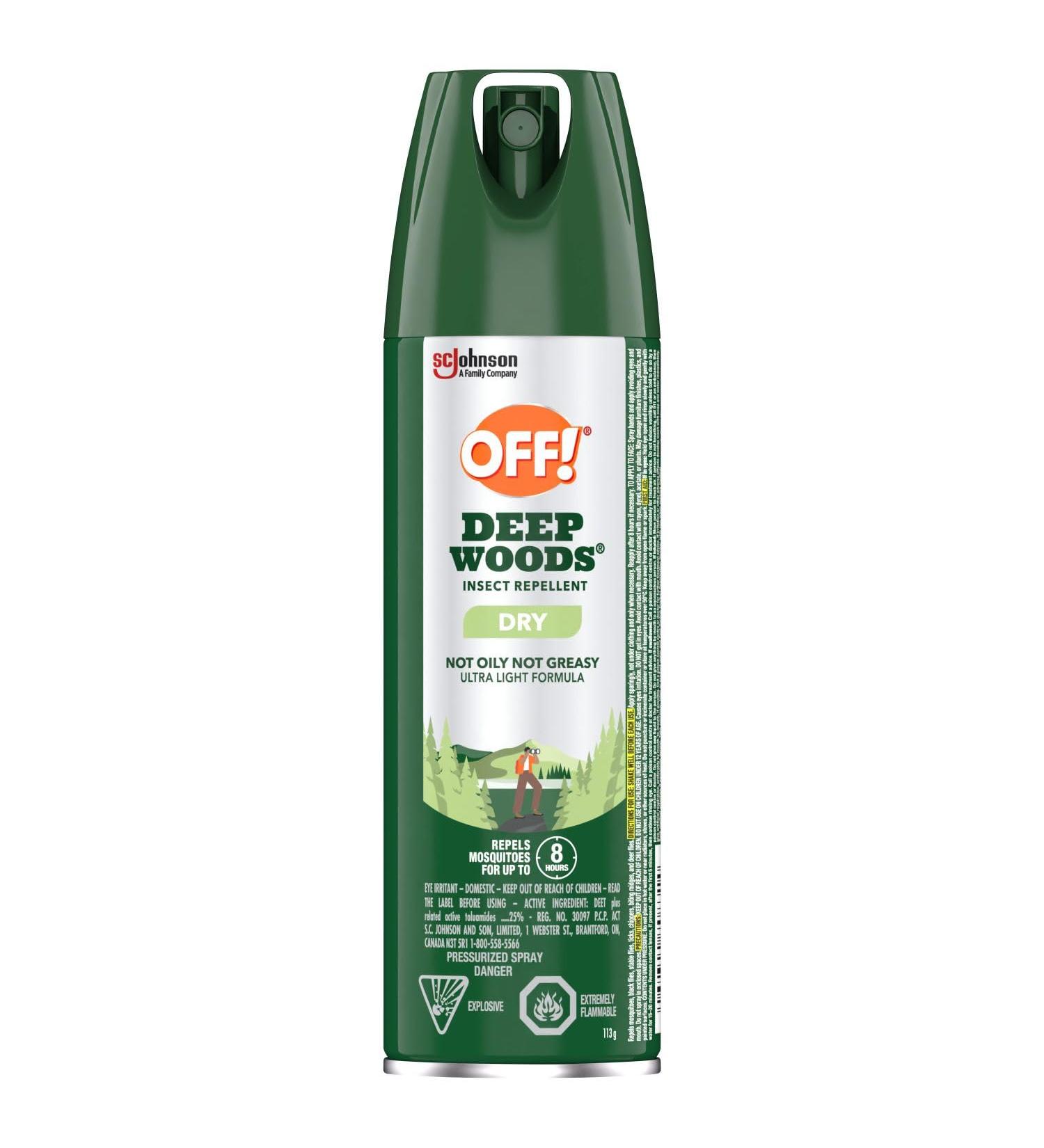 SC Johnson OFF! Deep Woods Dry Insect Repellent Spray - Buy Online on GoSupps.com