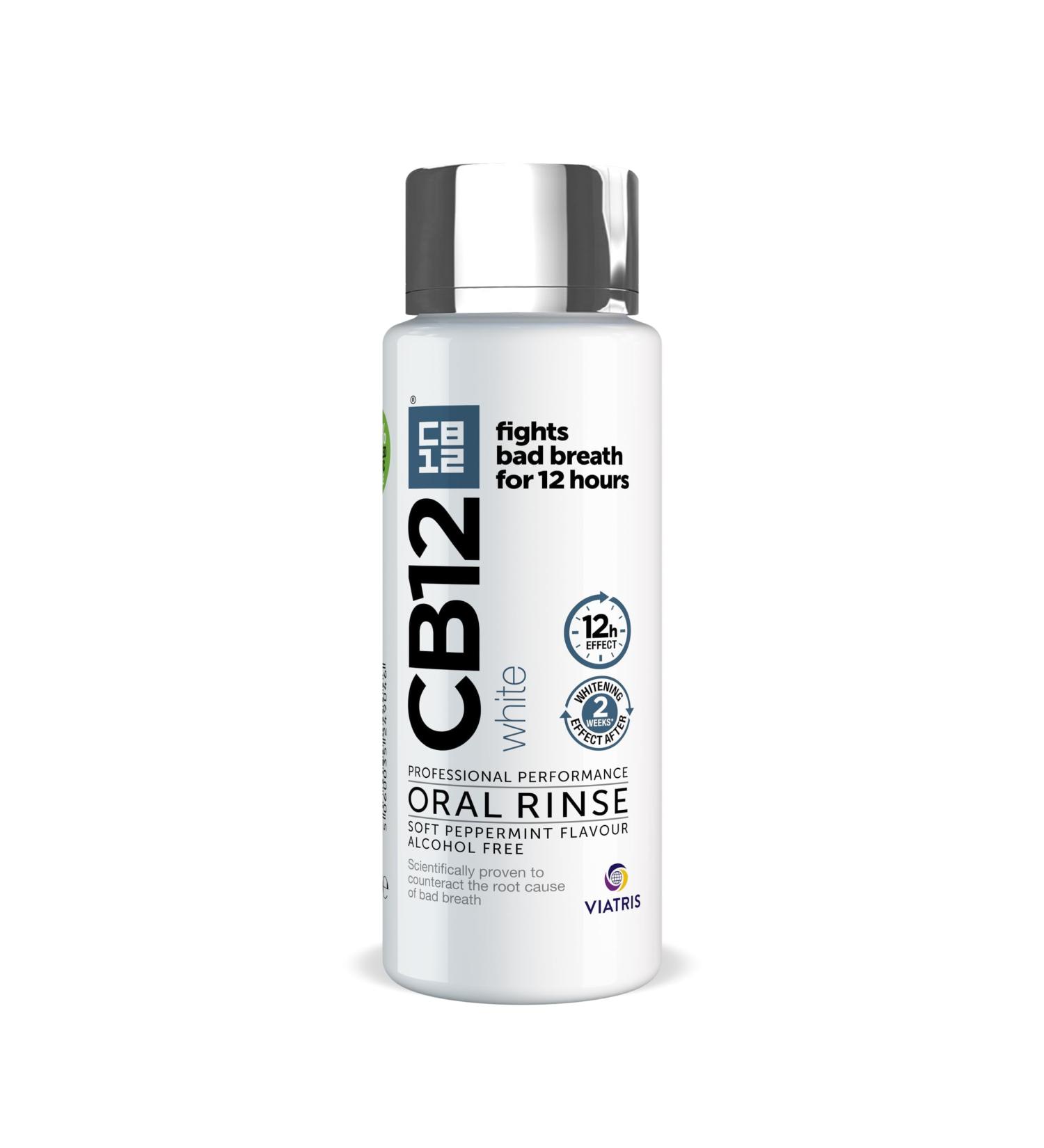 CB12 White Mouthwash - Whiter Teeth & Pleasant Breath 12 Hours - 250ml (Pack of 1) - Buy Online on GoSupps.com