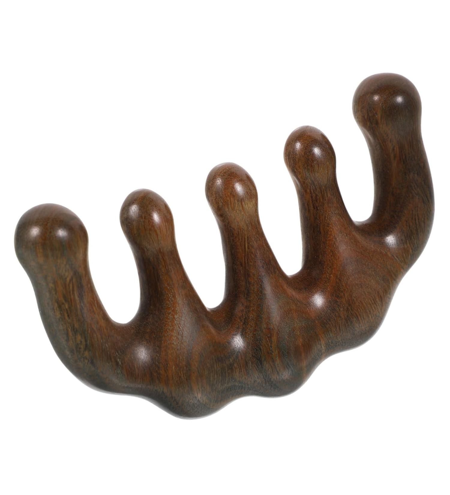 Sandalwood Comb & Gua Sha Massage Tool | Hapinary Hair Care - Scalp Massager & Chinese Wood Combs - Buy Online on GoSupps.com