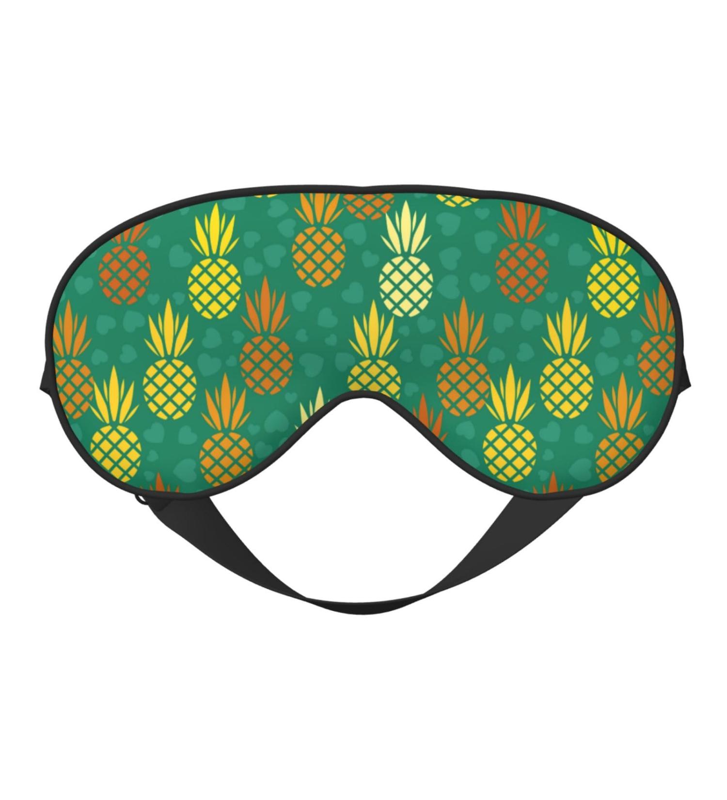 Pineapples1 Double-Sided Sleep Mask | Soft Adjustable Eye Covers for Perfect Shading & Reducing Eye Edema - International Shipping Available - Buy Online on GoSupps.com
