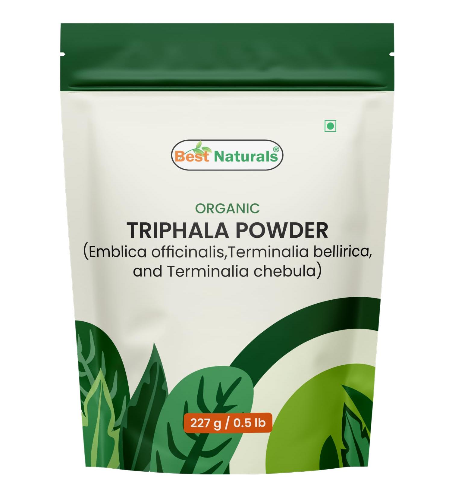 Best Naturals Certified USDA Organic Triphala Powder 227 Gram Gluten Free GMO Free Vegan