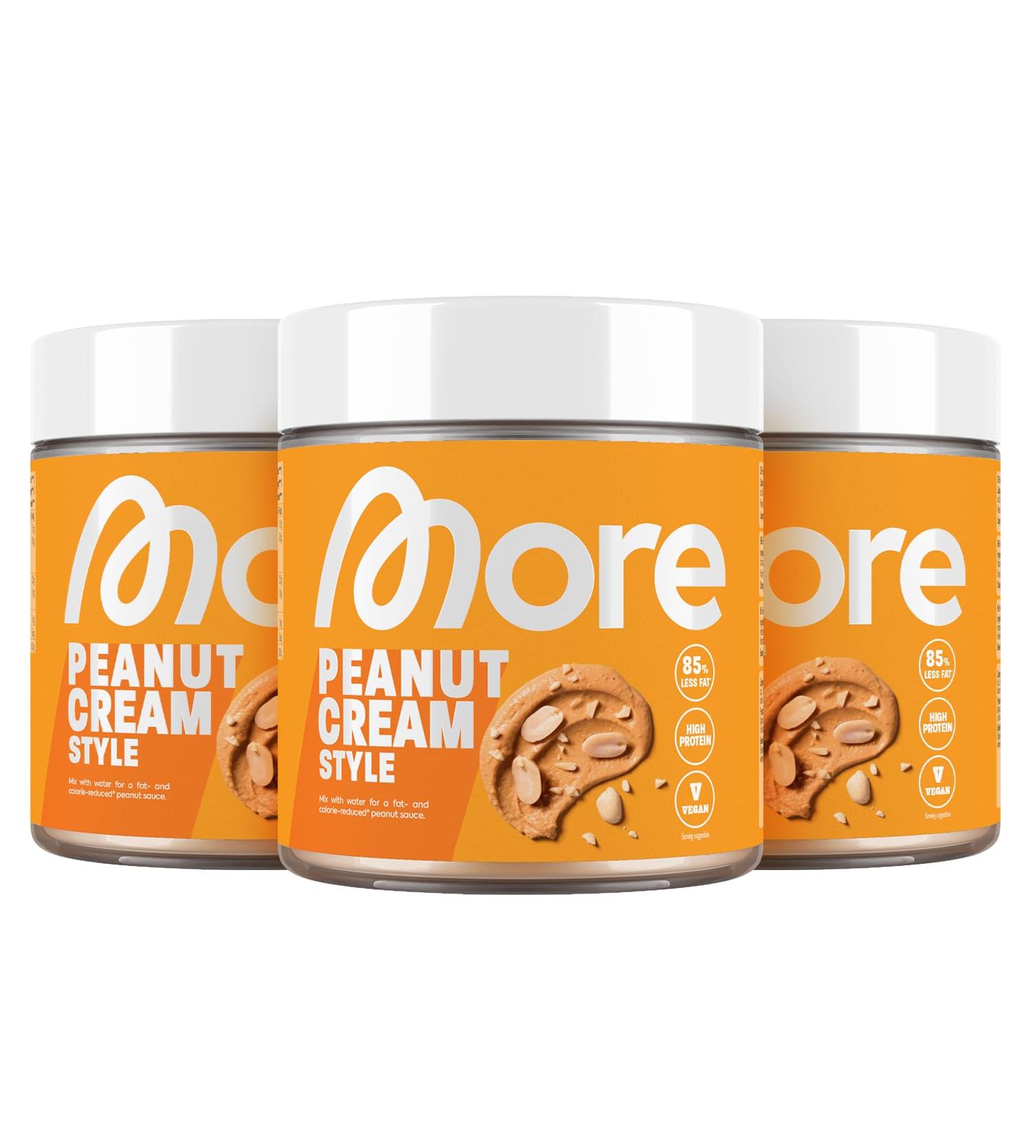 Buy MORE NUTRITION Light Peanut Cream - 3 x 250g | Premium Peanut Butter Powder | 250g Pack of 3 | Sweet & Nutty Flavor International Shipping Available - Buy Online on GoSupps.com