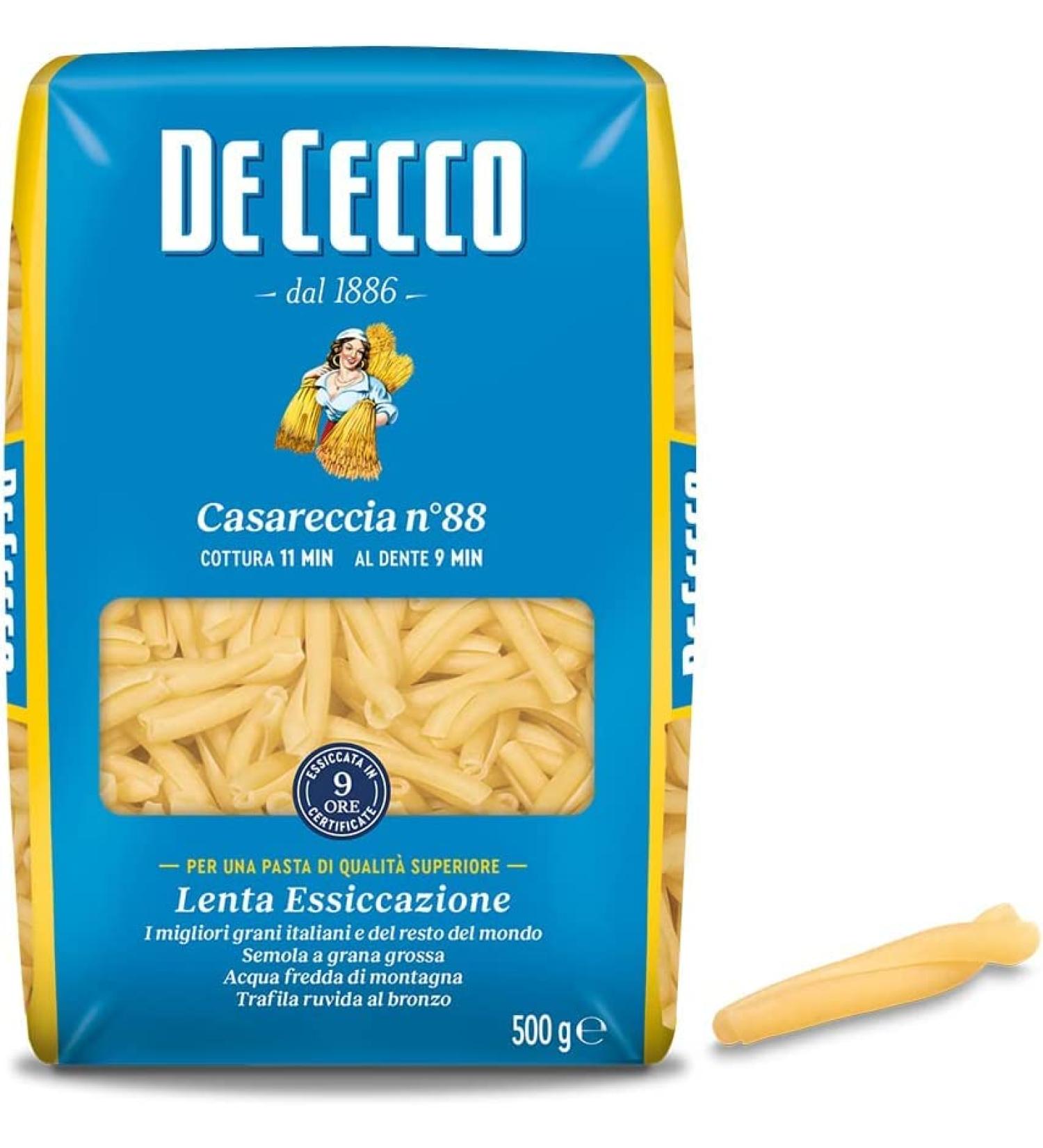 Italian Gourmet E.R. Pack of 24 De Cecco 100% Italian Casareccia pasta pieces (no. 88 pasta 500g) + Italian Gourmet Polpa (400g) - Buy Online on GoSupps.com