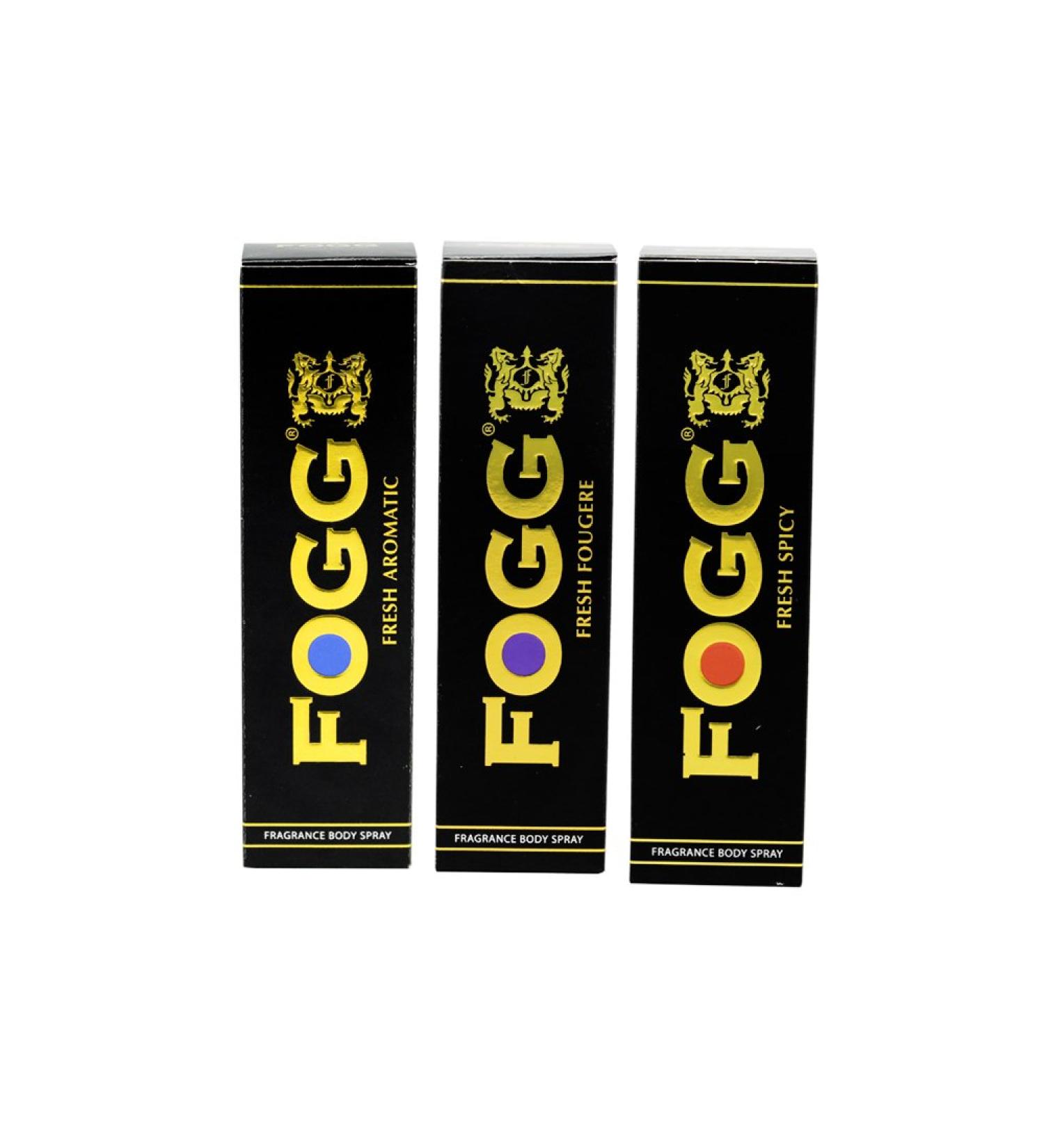 Buy Fogg Fresh Deodorant Fougere - Aromatic & Spicy Black Series for Men | 120ml Set of 3 | International Shipping Available - Buy Online on GoSupps.com