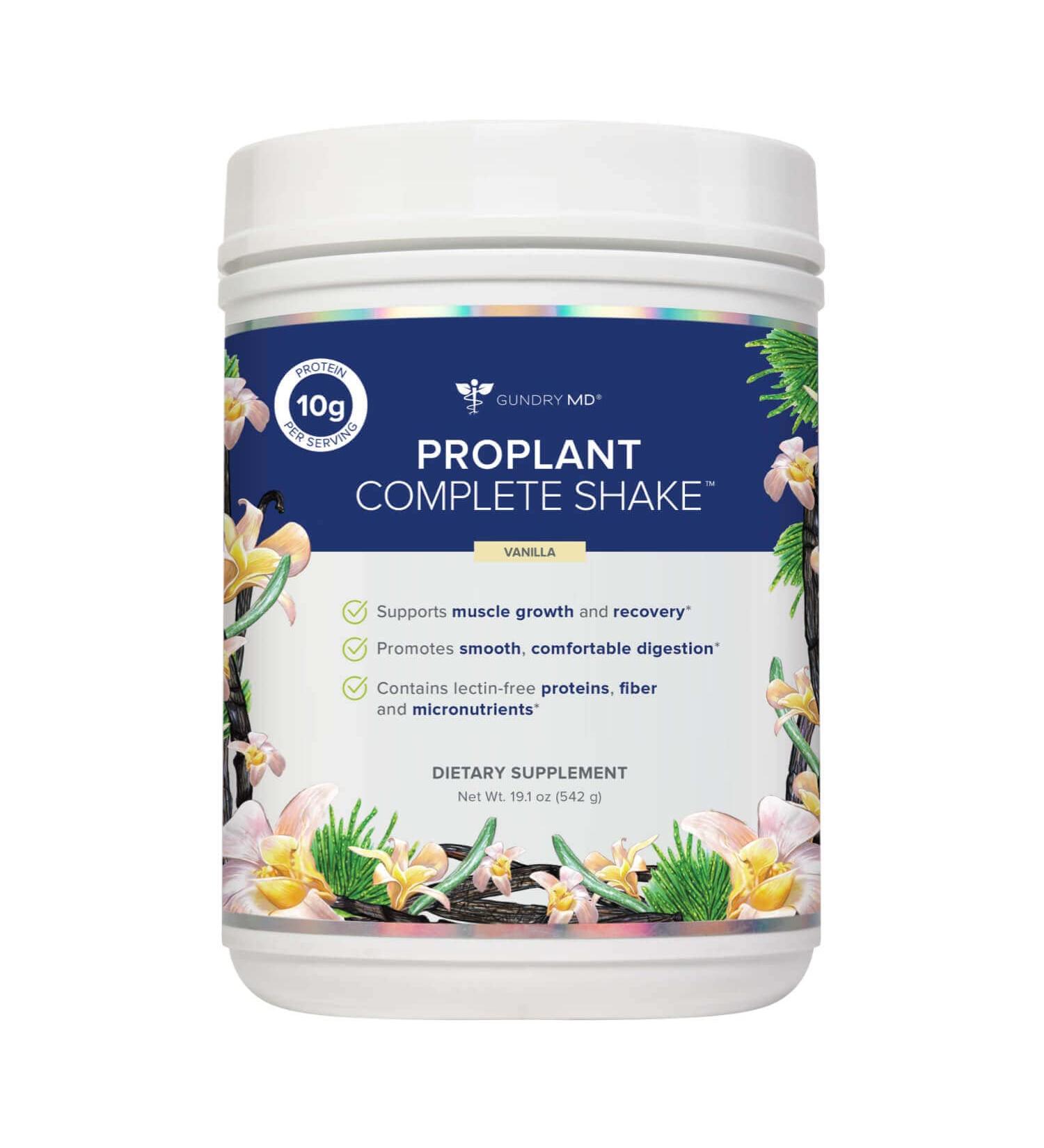 Gundry MD Pro Plant Complete Shake High-Fiber Plant Protein Blend, 20 Servings (Vanilla) - Buy Online on GoSupps.com