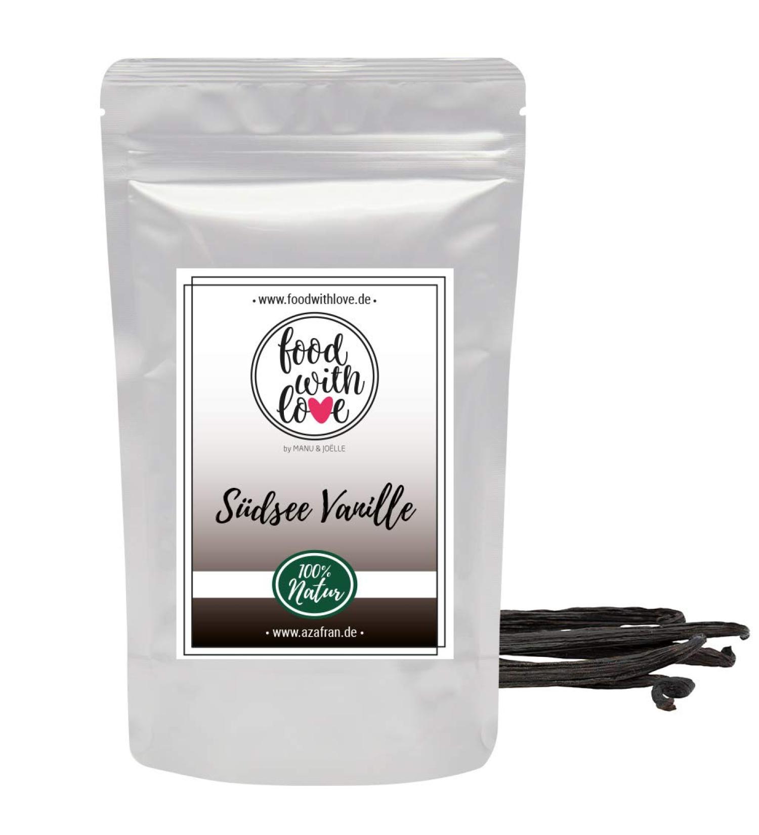 Food with Love South Sea Vanilla - Bourbon Vanilla Pods Replacement (12cm 10 pcs) | Premium Quality for Baking & Cooking - Buy Online on GoSupps.com