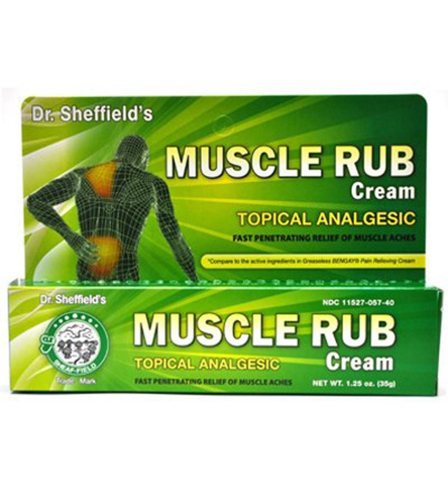 Dr. Sheffield's Muscle Rub Crema Analg SICA t pica 1.25 oz (Paquete de 2)