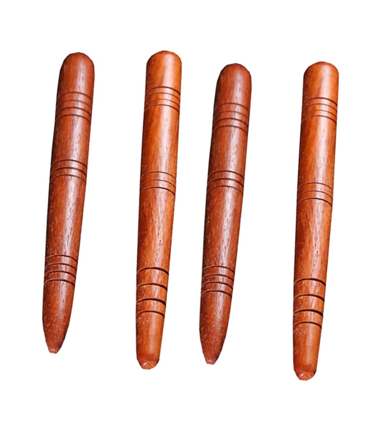 ULTECHNOVO Wooden Massage Stick Set - 4pcs Acupuncture Point Finder & Dual Head Acupressure Pen for Stress Relief & Relaxation - International Shipping Available - Buy Online on GoSupps.com