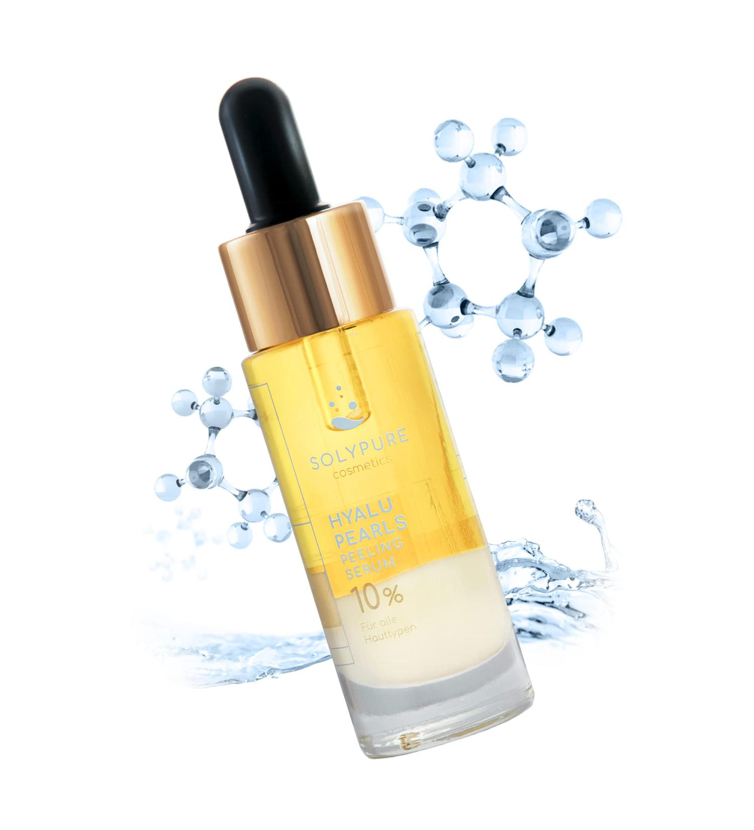 SolyPlus Hyaluronic serum 10 with 10 hyaluronic acid patented facial care 30 ml antiaging argan oil jojoba oil + vitamin E optional peeling for face and body - Buy Online on GoSupps.com