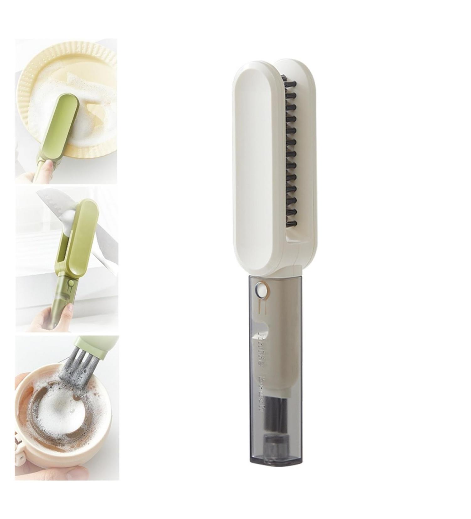 4 in 1 Kitchen Multifunctional Cleaning Brush 2024 New Dish Scrubber Brush with Long Handle Kitchen Tool Cleaning Brush for Cleaning Kitchen Knife Dish Pot lid Cup Lid (Color : White) - Buy Online on GoSupps.com