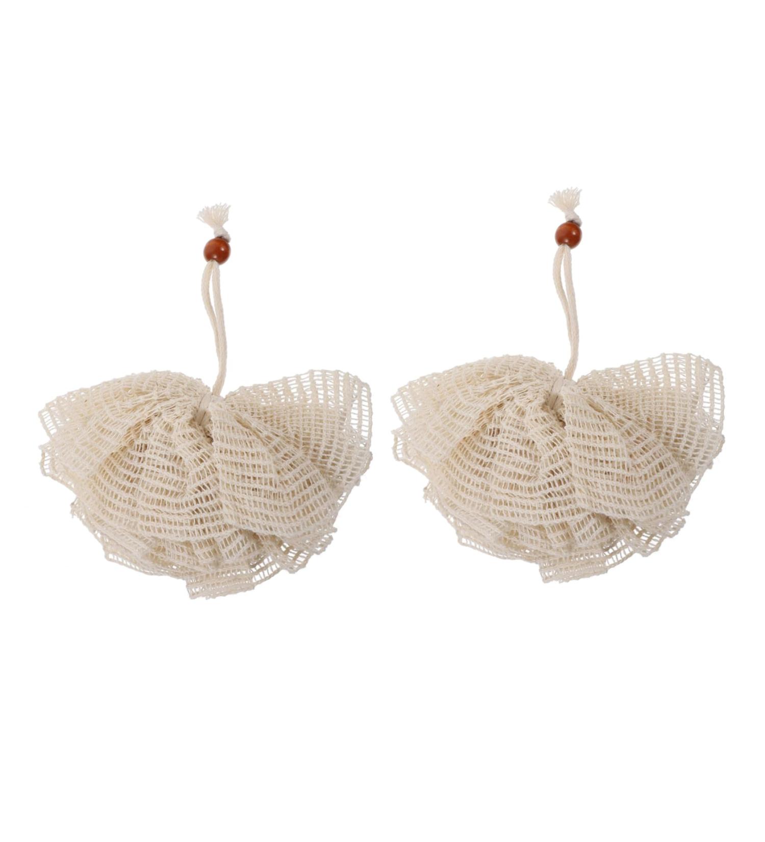 Angoily 2pcs Exfoliating Bath Sponge Loofah Ball Set - Foam Shower Scrubber & Strainer for Deep Cleansing - International Shipping Available - Buy Online on GoSupps.com