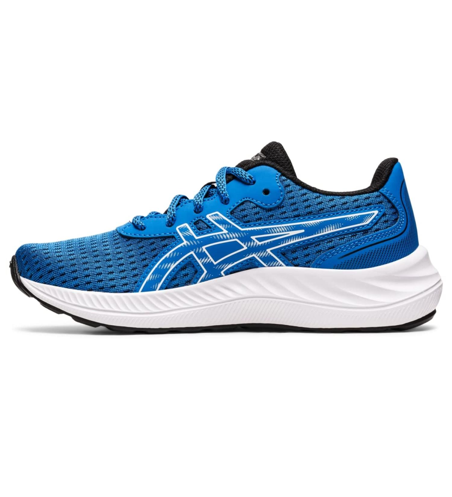 ASICS Kid's Gel-Excite 9 Grade School Running Shoes - Electric Blue/White - Size 4 Big Kid - Buy Online on GoSupps.com