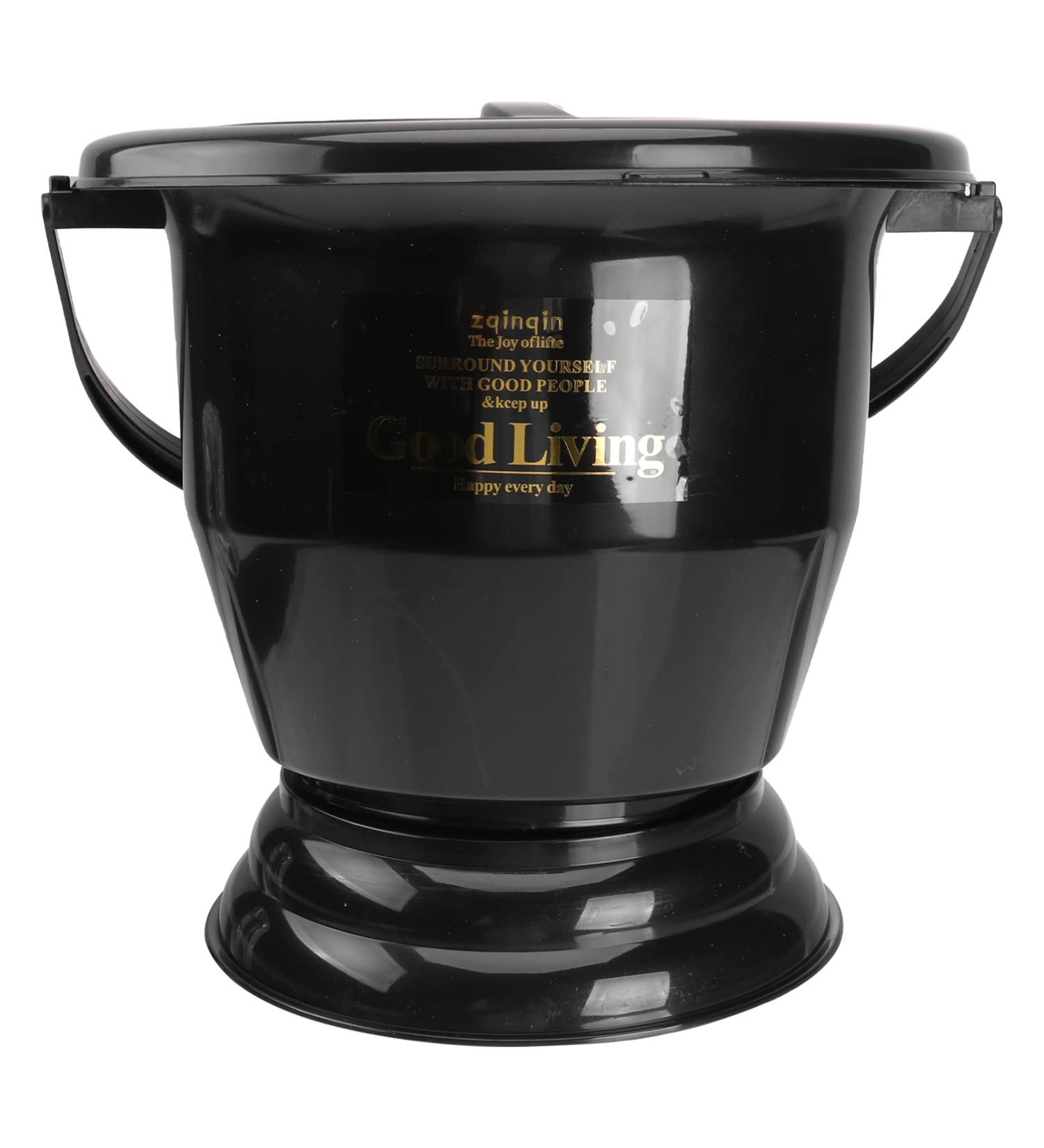 Portable Spittoon Urine Chamber Pots: Unisex Urinal Bottle Old Child Potty Bedpan with Lid Car Emergency Toilet for Children Camping Travel Home (Black) (Black) - Buy Online on GoSupps.com