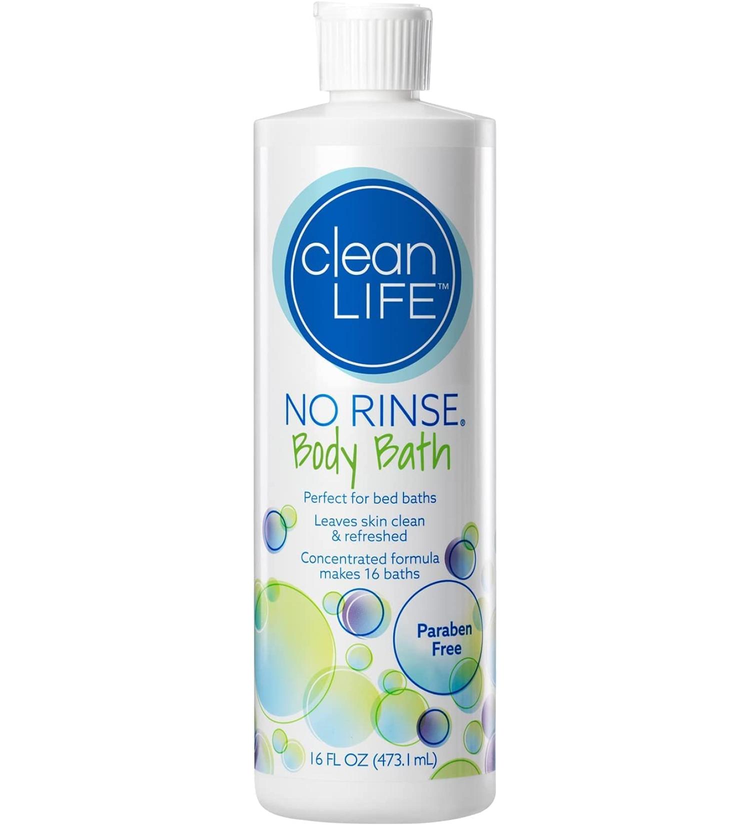No-Rinse Body Bath 16 fl oz - Leaves Skin Clean Refreshed and Odor-Free Rinse-Free Formula - Makes 16 Complete Baths - Buy Online on GoSupps.com