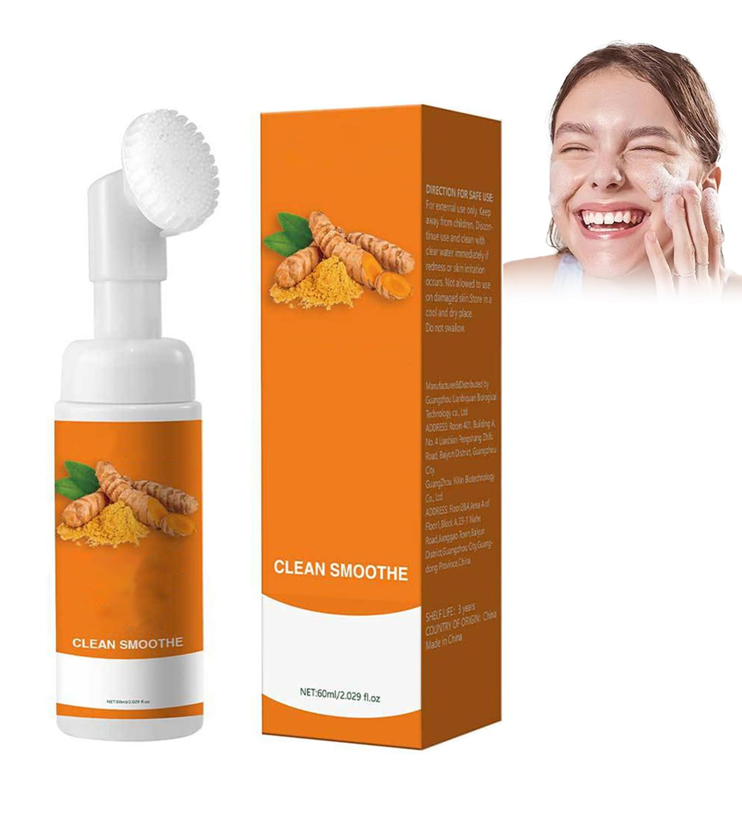  Hppsctink Turmeric Facial Cleansing Foam 60ml: Deep cleanses lightens acne marks nourishes and brightens the skin - Buy Online on GoSupps.com