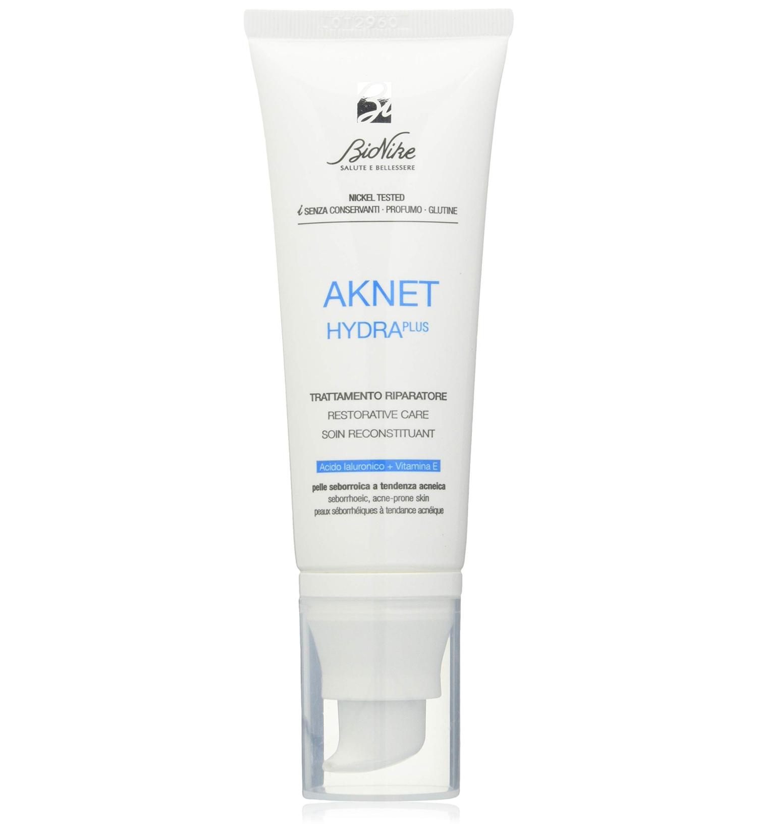 BioNike Aknet Hydra Plus Gel-Crema Riparatore Viso Per Pelle Con Acne 40 ml
