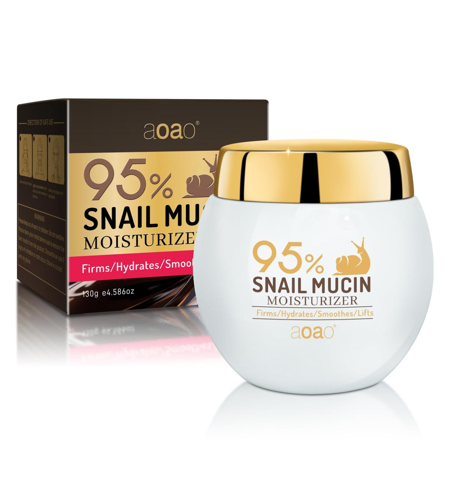 Moisturizer Face Cream with Hyaluronic Acid, 95% Snail Secretion Filtrate Anti Wrinkle Cream for Skin Repair & Tighten, Repair Damage, Promote Regeneration, Intensive Moisturizing, 4.586oz (Snail_3) - Buy Online on GoSupps.com