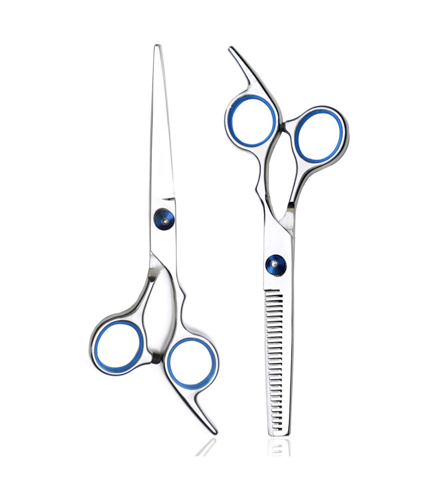Hairdressing Scissors Jiasoval Professional 6 Inch Haircut Scissor & Thinning Scissors Set Hair Cutting Kit Haircut Beard Trimming Shaping Grooming for Men Women Children Pets Home Salon Barber - Buy Online on GoSupps.com