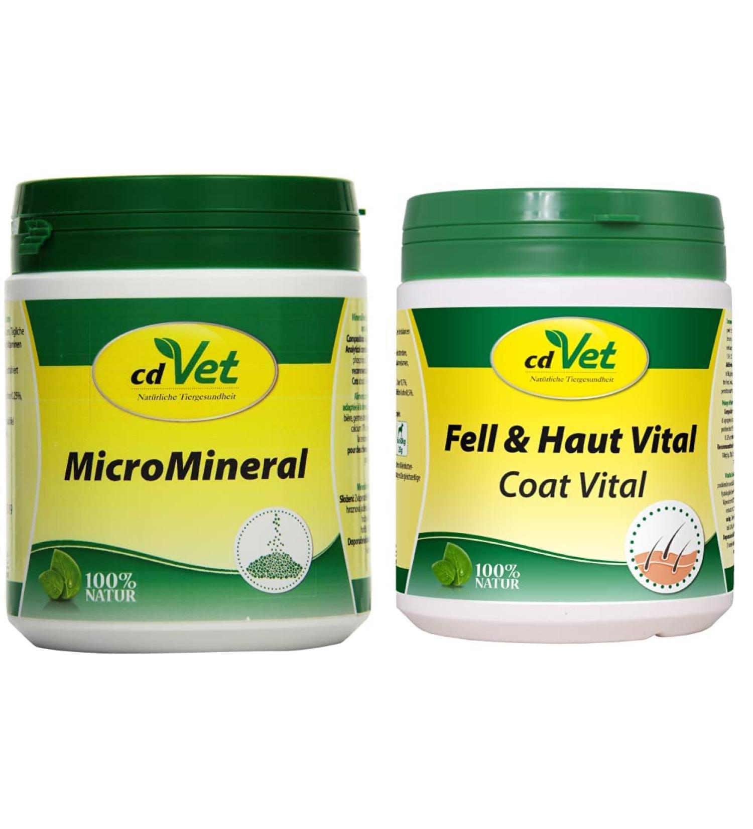 CDVet Micromineral for Dogs & Cats 500g - Essential Dietary Supplement & Natural Fur & Skin Vital 400g Bundle | Optimal Pet Health Support - Buy Online on GoSupps.com