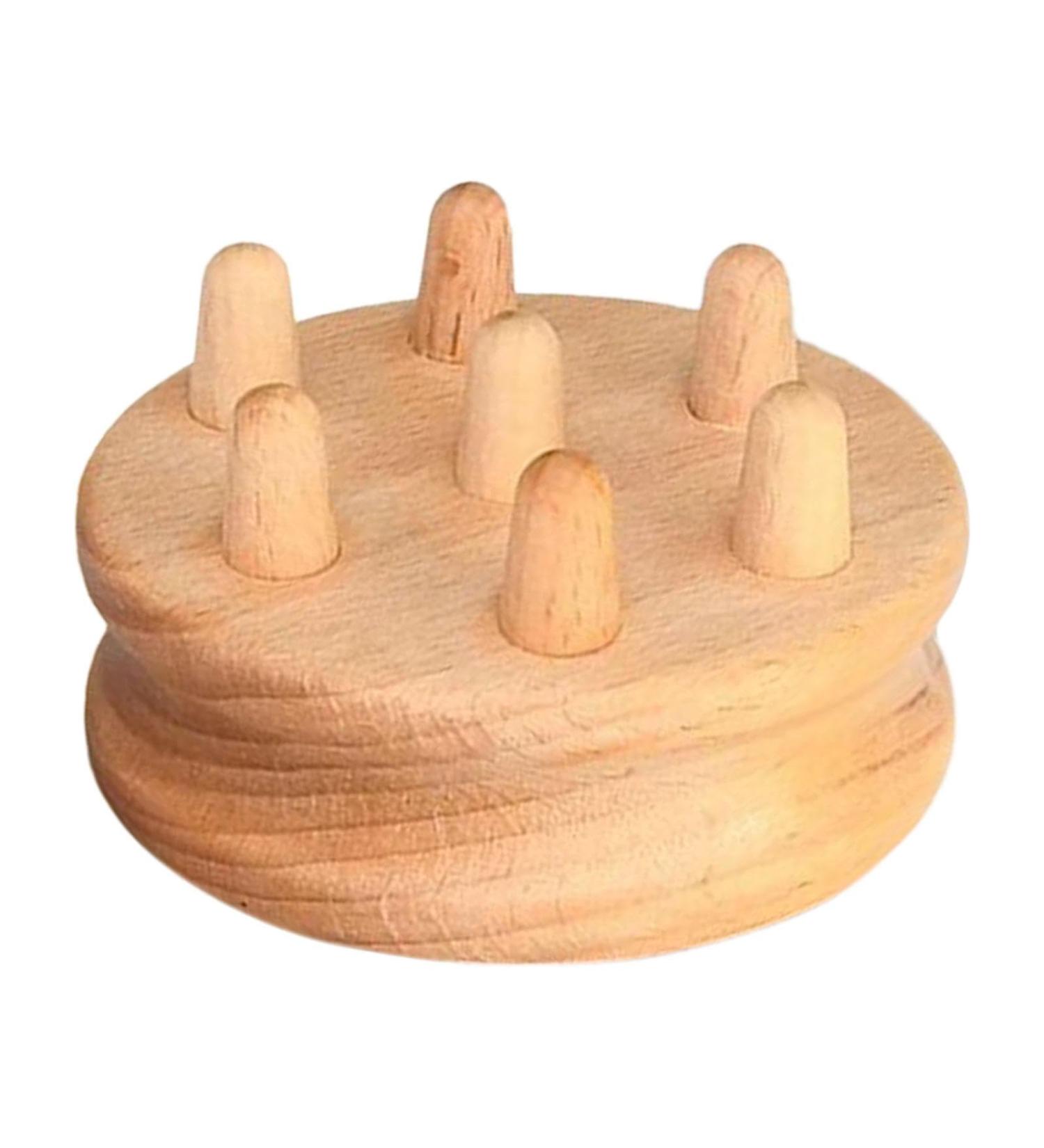 Sharplace Wooden Massage Brush 7 Pearl Body Massager & Gua Sha Tool for Thighs Back & Shoulders | International Shipping - Buy Online on GoSupps.com