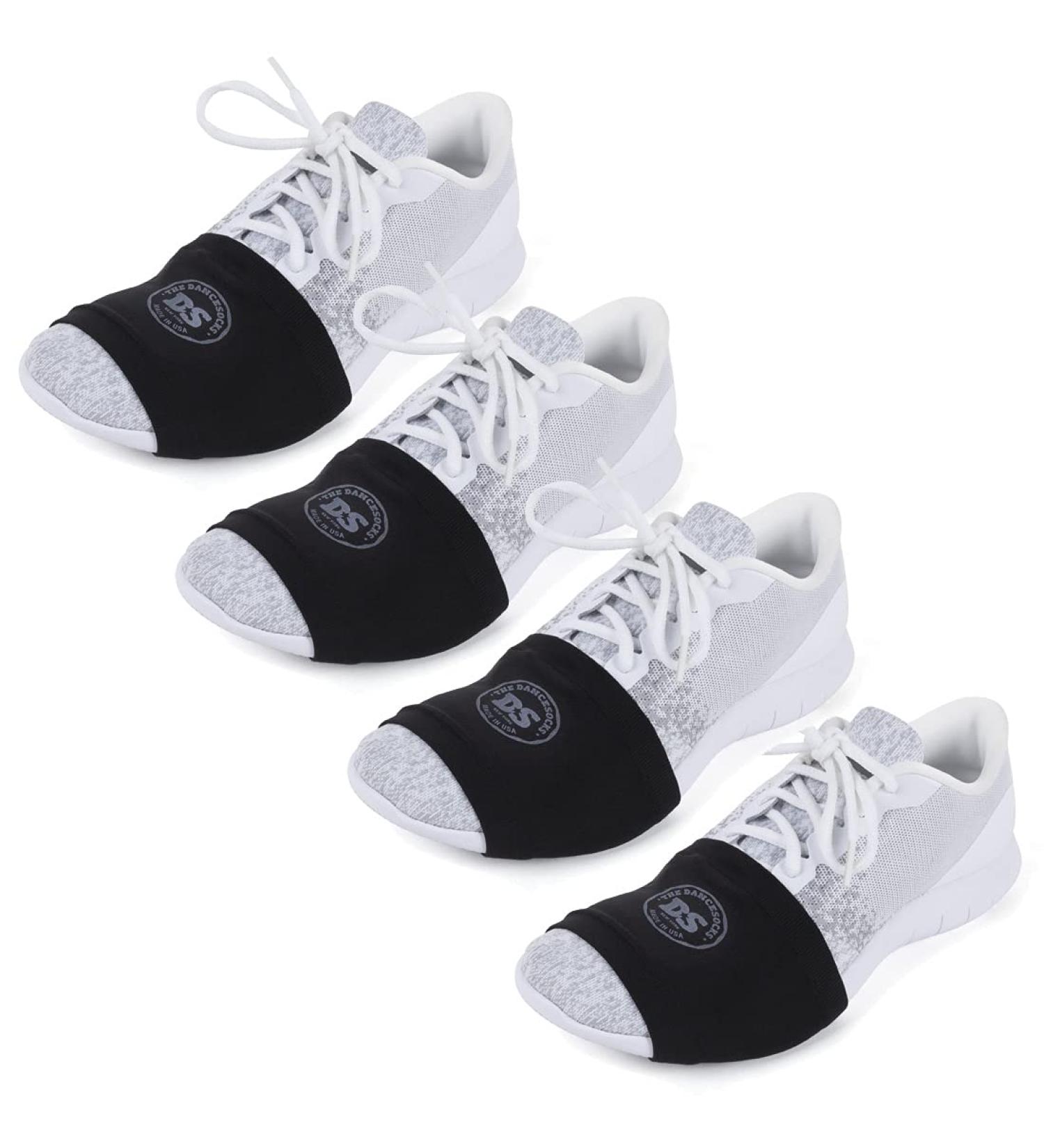 The DANCESOCKS 100% USA Made Over Sneaker Dance Socks for Smooth Floors - 4 Pack in Black - Buy Online on GoSupps.com