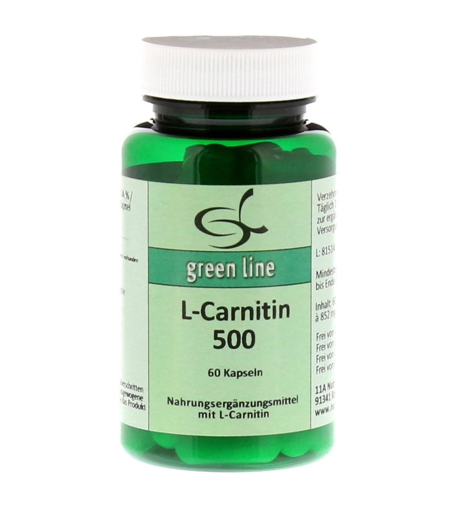 L-carnitine 500 capsules 60 hours