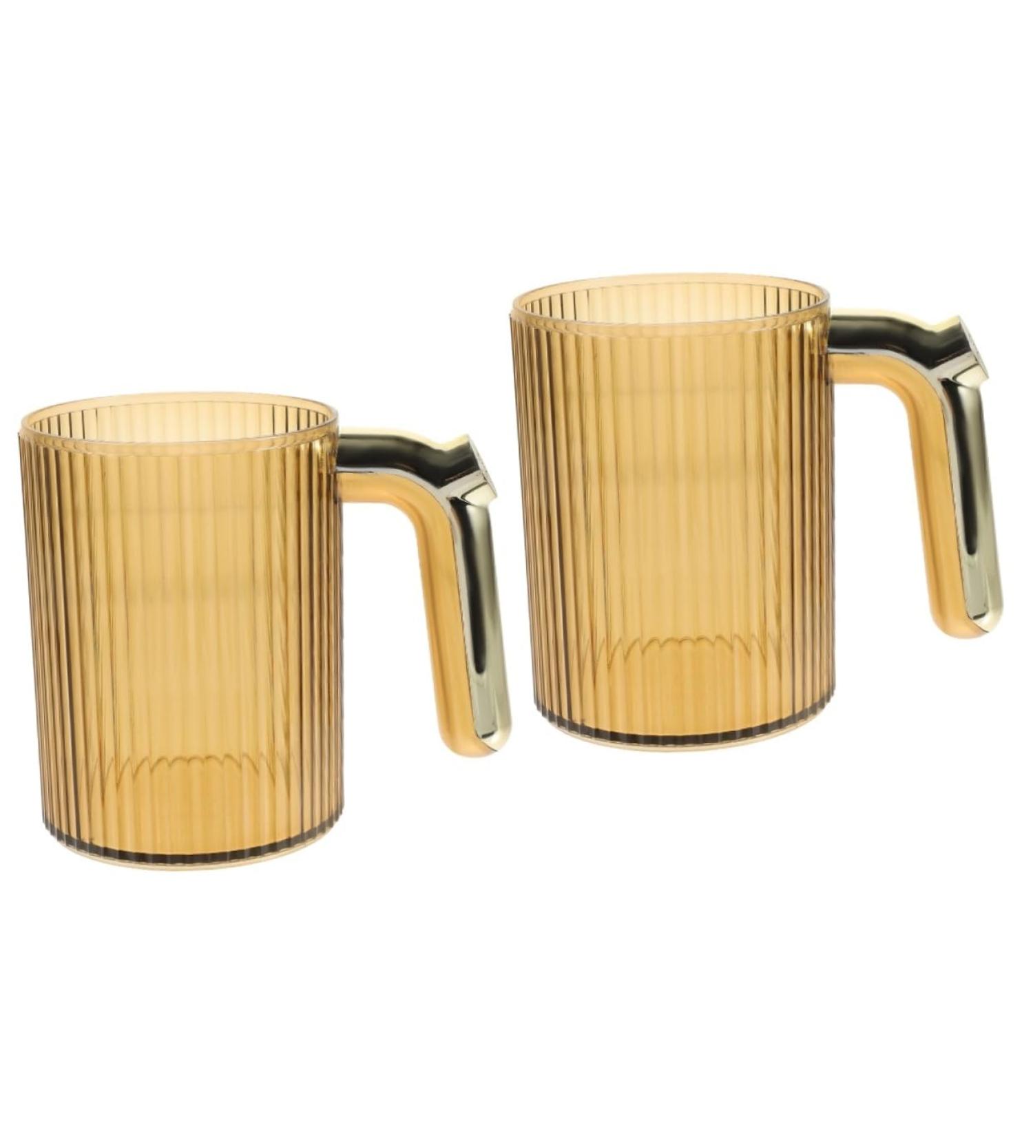 STOBAZA Unbreakable Travel Toothbrush Cup Set - 2pcs Kids Bathroom Mouthwash Holder & Makeup Brush Glasses - Buy Online on GoSupps.com
