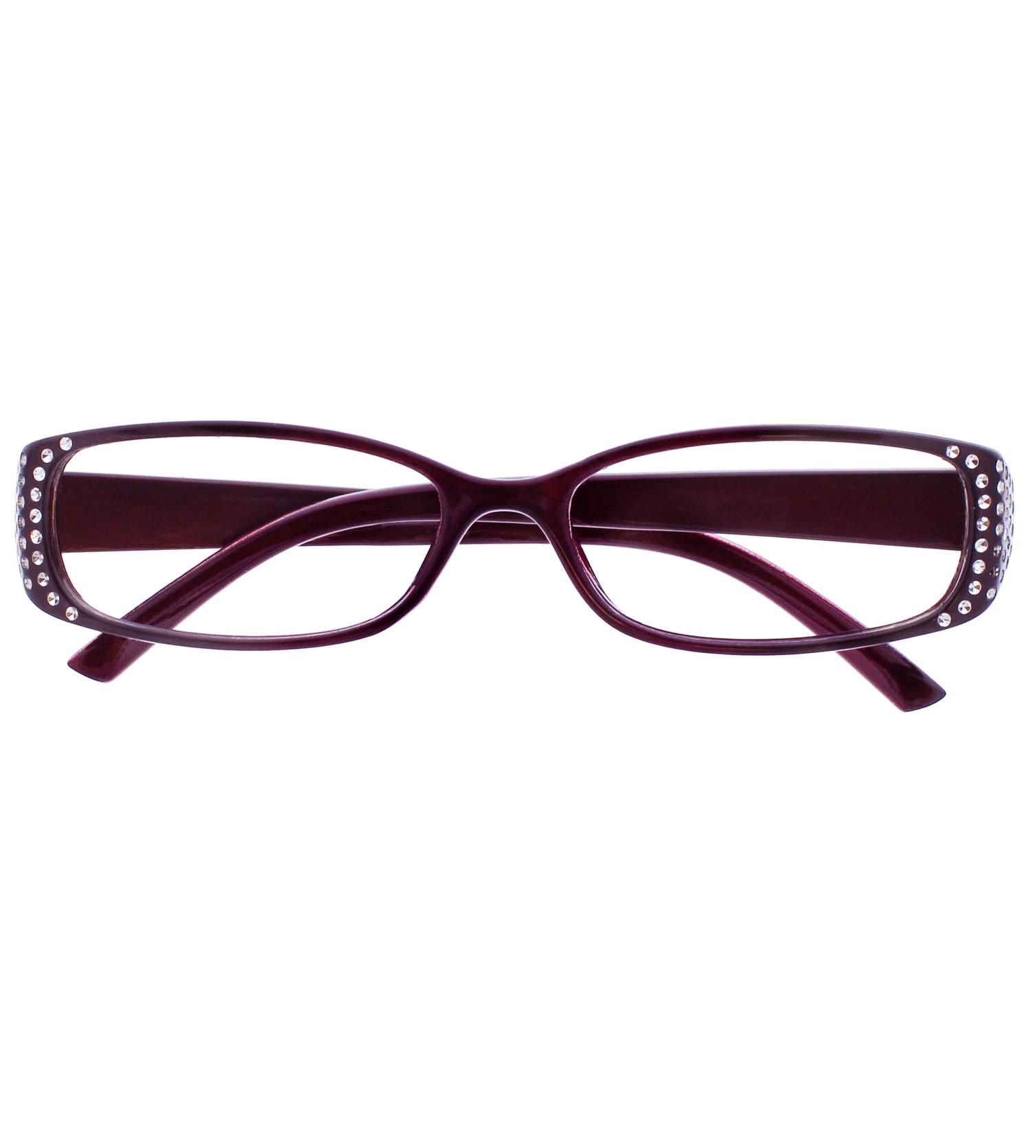 Designer Black & Purple Diamond Style Reading Glasses for Women - UVR093P +2.50 Diopters - Buy Online on GoSupps.com