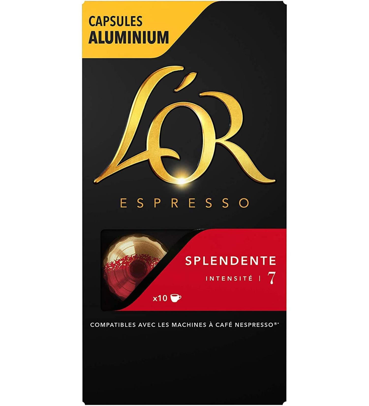 L'Or Espresso Caf - 200 Capsules Splendente Intensity 7 - compatible with Nespresso * (pack of 20 x 10) - Buy Online on GoSupps.com